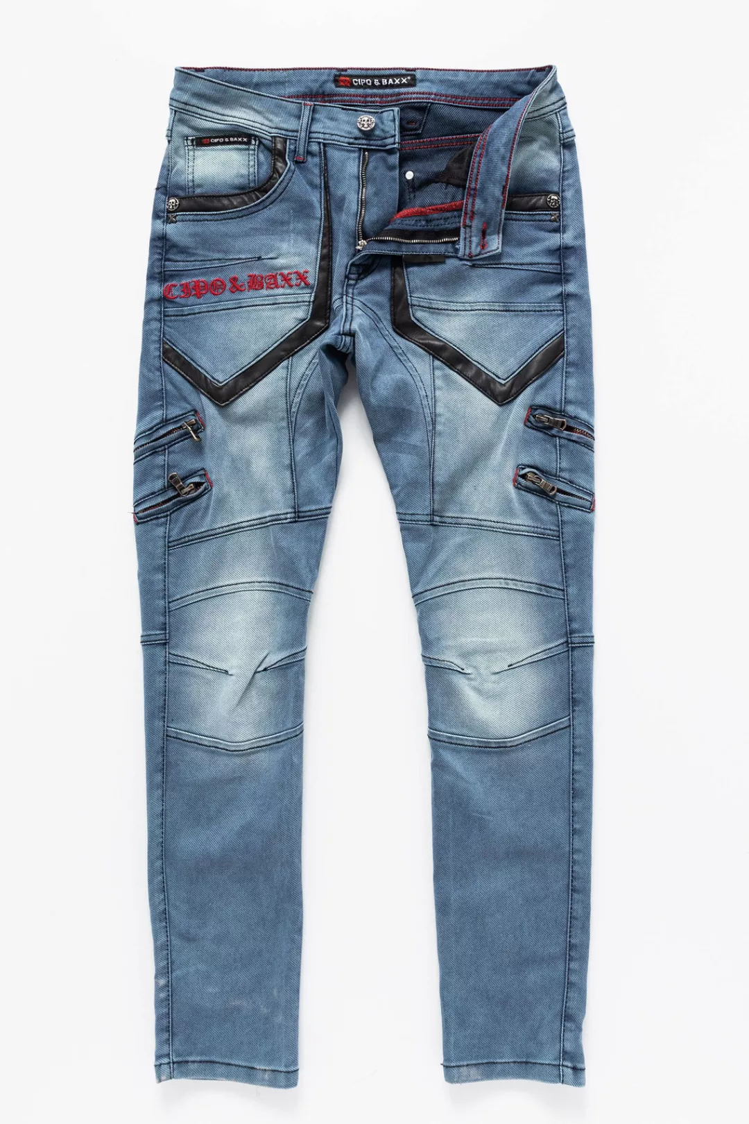 Cipo & Baxx Cargojeans "Hose", Lässige Details und Applikationen günstig online kaufen