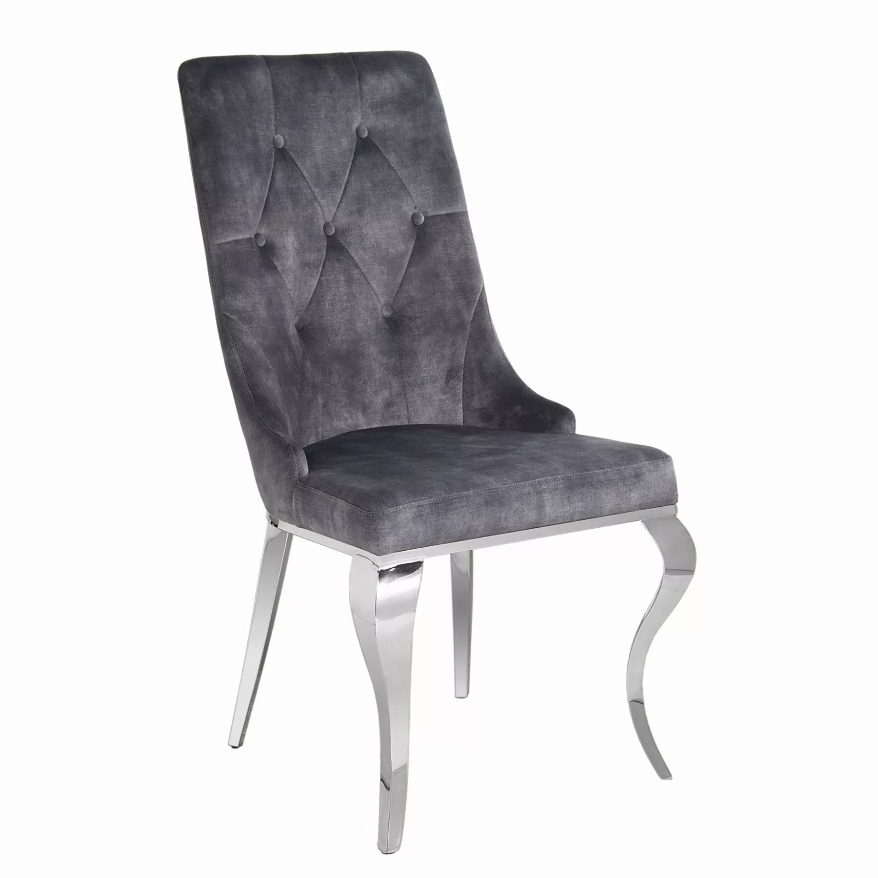 riess-ambiente Polsterstuhl MODERN BAROCK grau / günstig online kaufen