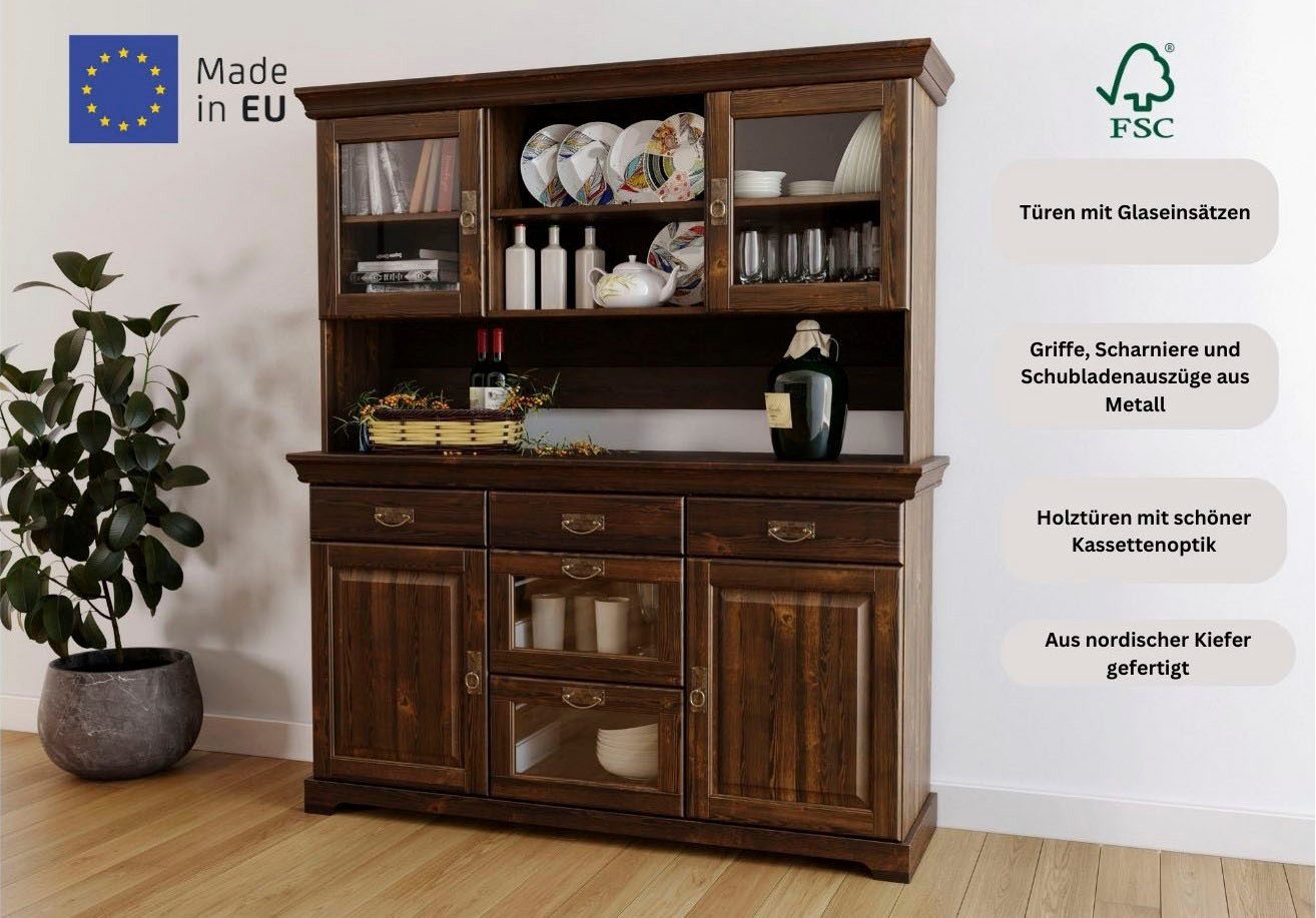 Home affaire Buffet "Rügen", FSC zertifiziertes Massivholz, im Landhausstil günstig online kaufen