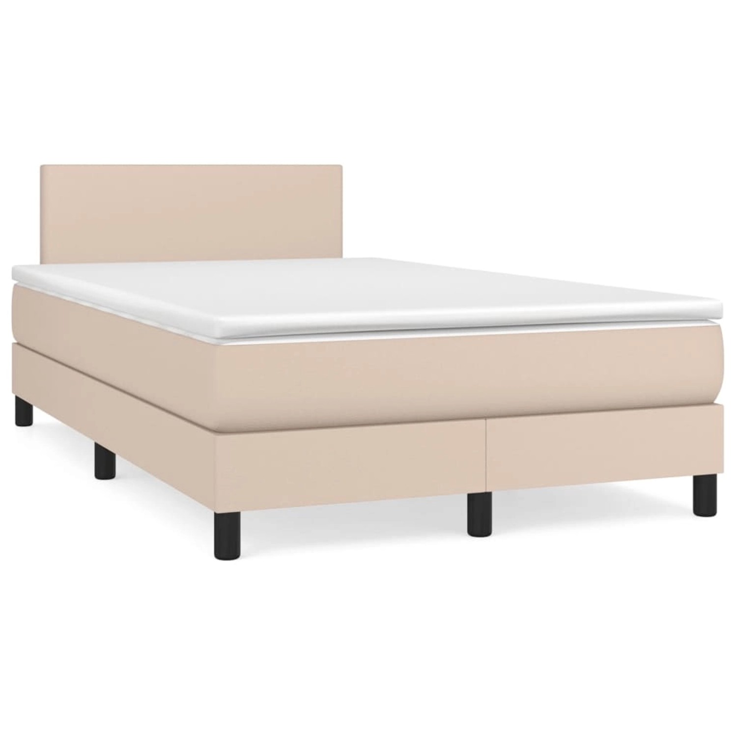 vidaXL Boxspringbett Matratze Cappuccino-Braun 120x200cm Kunstleder1389713 günstig online kaufen