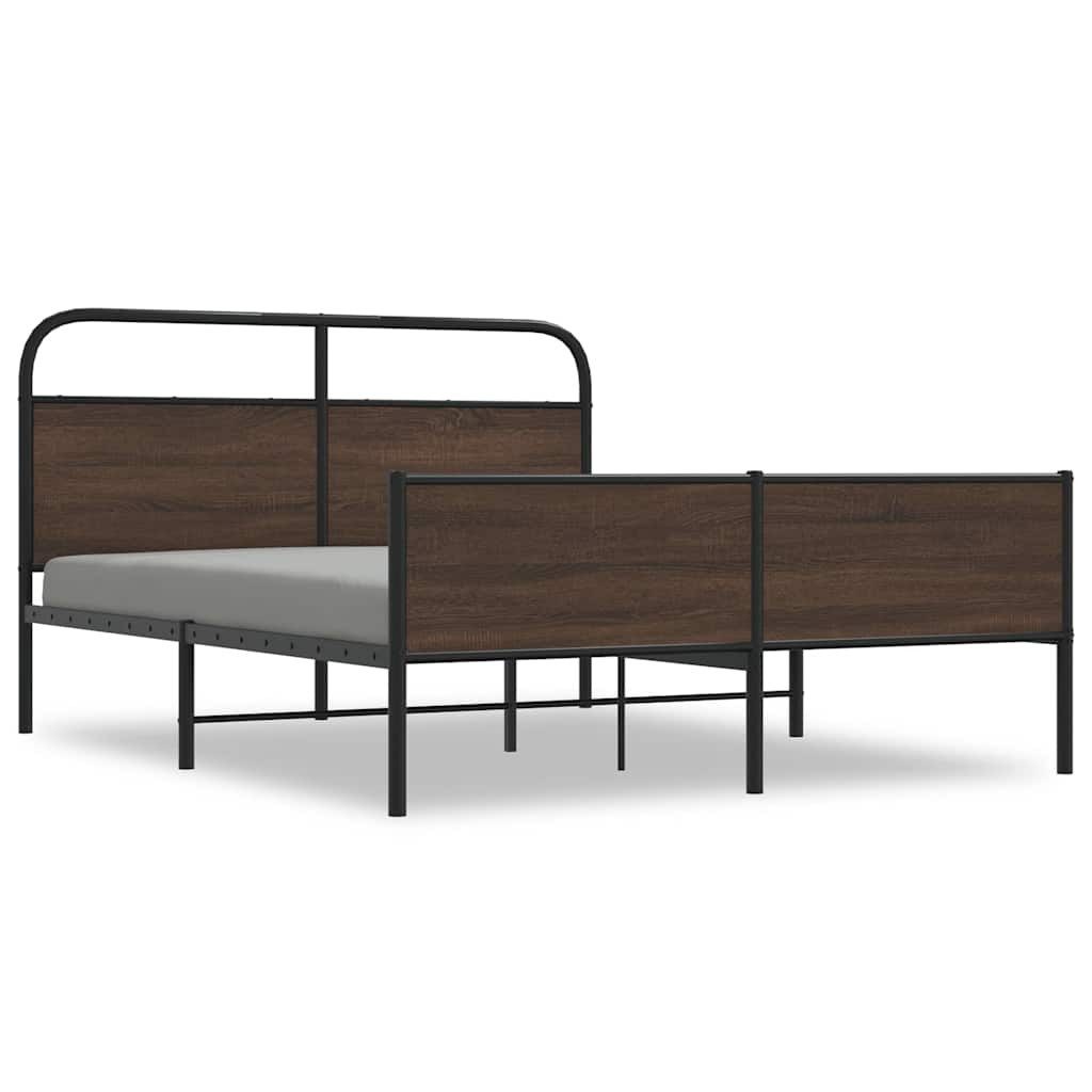 vidaXL Bett Metallbett ohne Matratze Braun günstig online kaufen