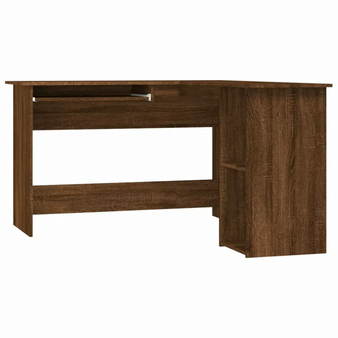 Vidaxl Eckschreibtisch Braun Eichen-optik 120x140x75 Cm Holzwerkstoff günstig online kaufen