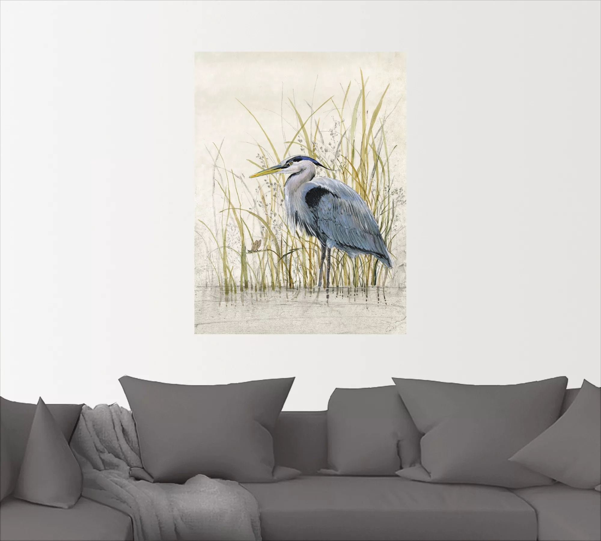 Artland Wandbild "Reiherschutzgebiet II", Vögel, (1 St.), als Alubild, Outd günstig online kaufen