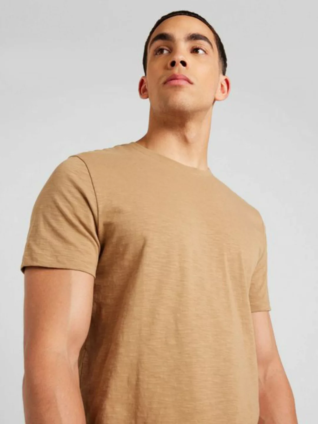 Selected Homme Herren Rundhals T-Shirt SLHASPEN SLUB - Regular Fit günstig online kaufen