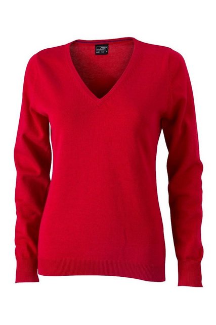 James & Nicholson Strickpullover JN 658 Damen V-Neck Pullover Leichte Stric günstig online kaufen