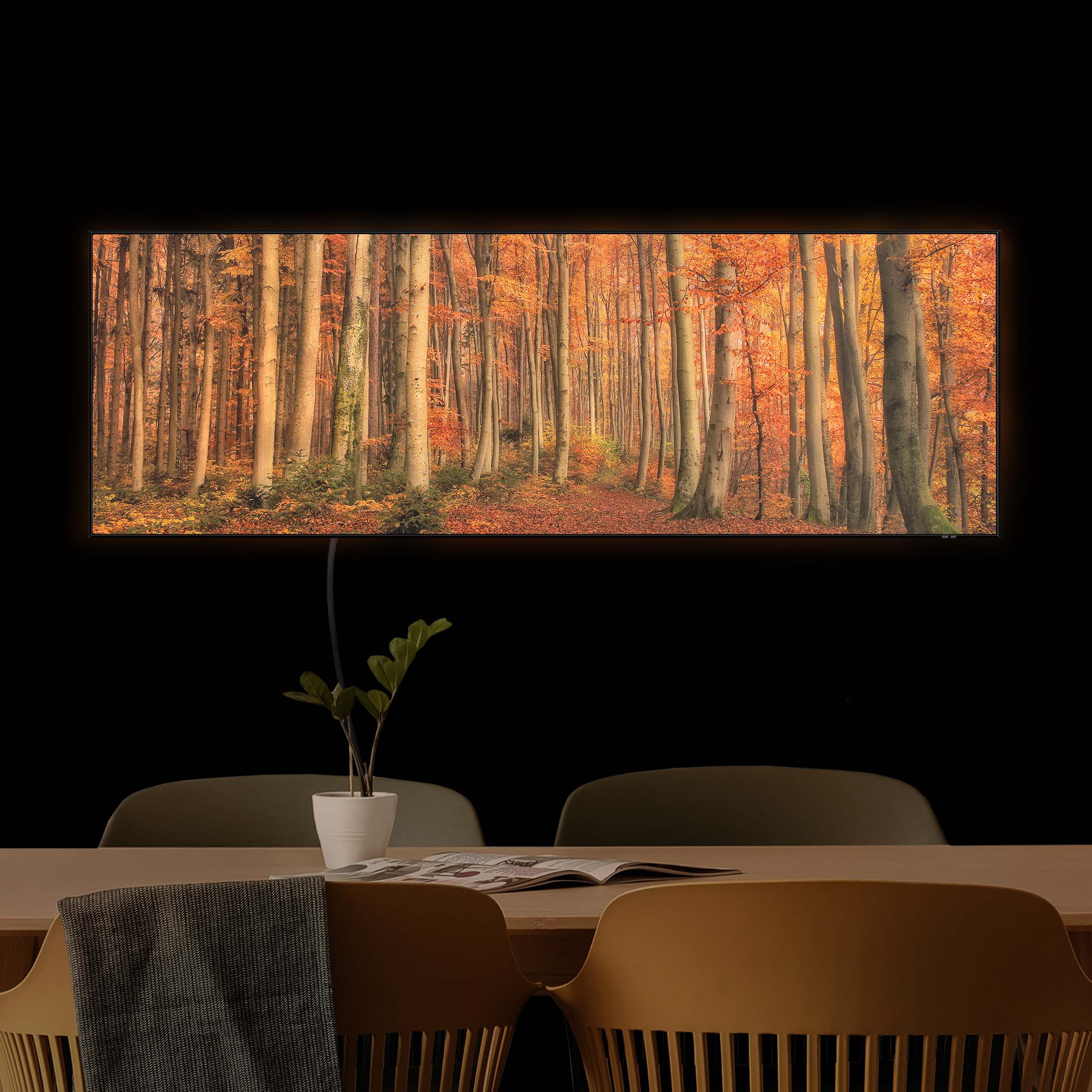 LED-Wechselbild Herbstspaziergang günstig online kaufen