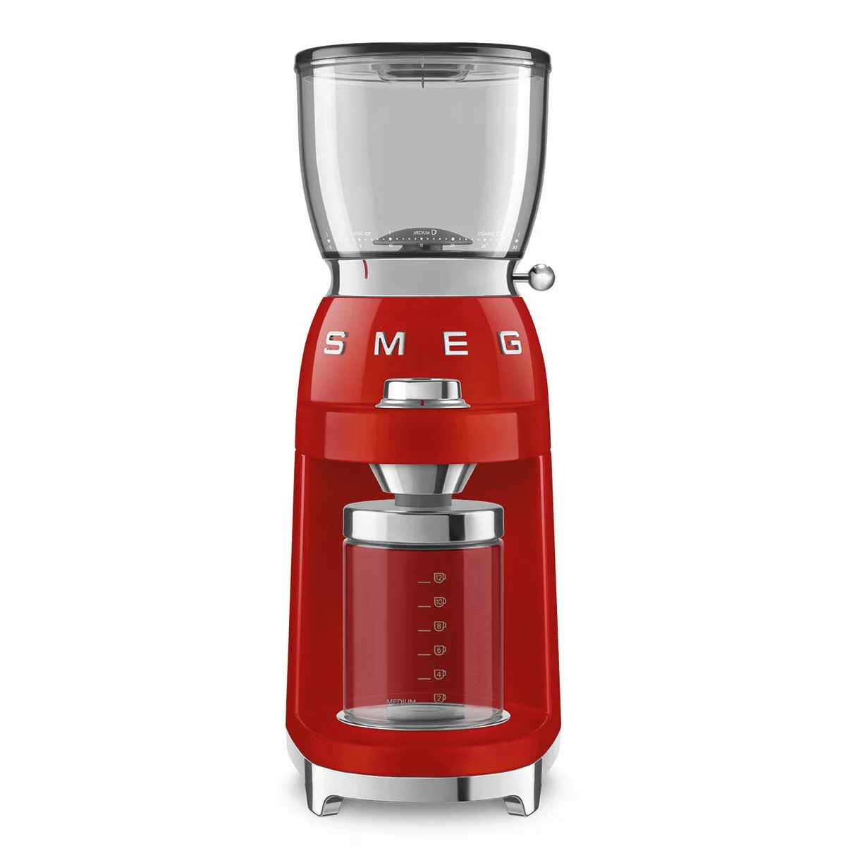 Smeg - CGF01 Kaffeemühle - rot/lackiert/3 Mahlgrade/8 programmierte Mahlpro günstig online kaufen