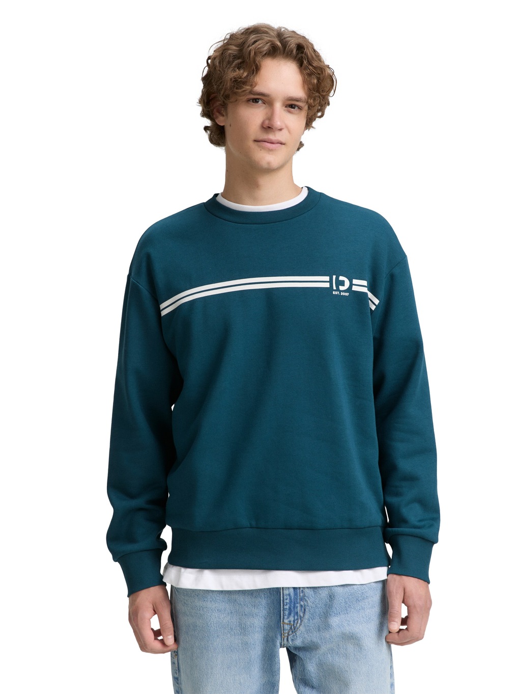 TOM TAILOR Denim Sweatshirt, mit Logo-Print günstig online kaufen