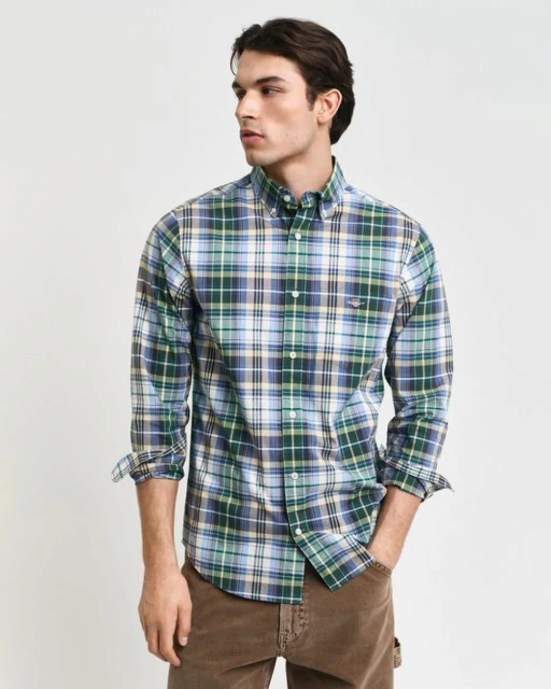 Gant Karohemd REG POPLIN TARTAN CHECK SHIRT Regular Fit Popeline Hemd mit T günstig online kaufen