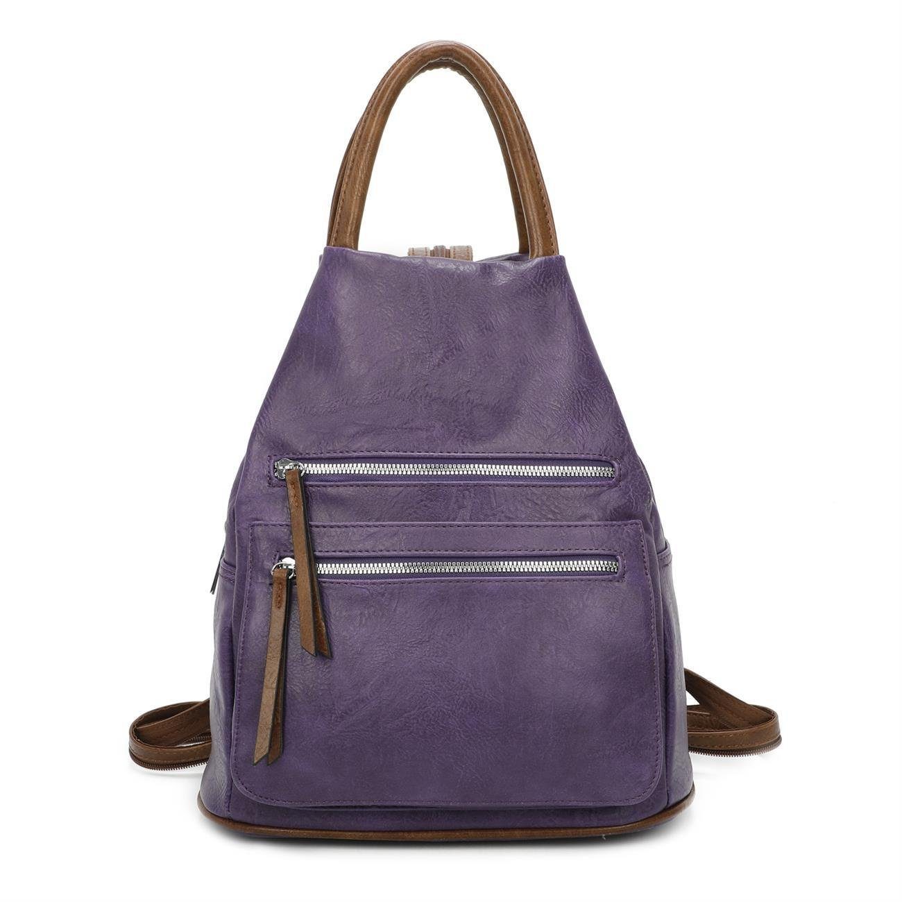 ITALYSHOP24 Rucksack Damen Freizeitrucksack Tasche Umhängetasche, günstig online kaufen