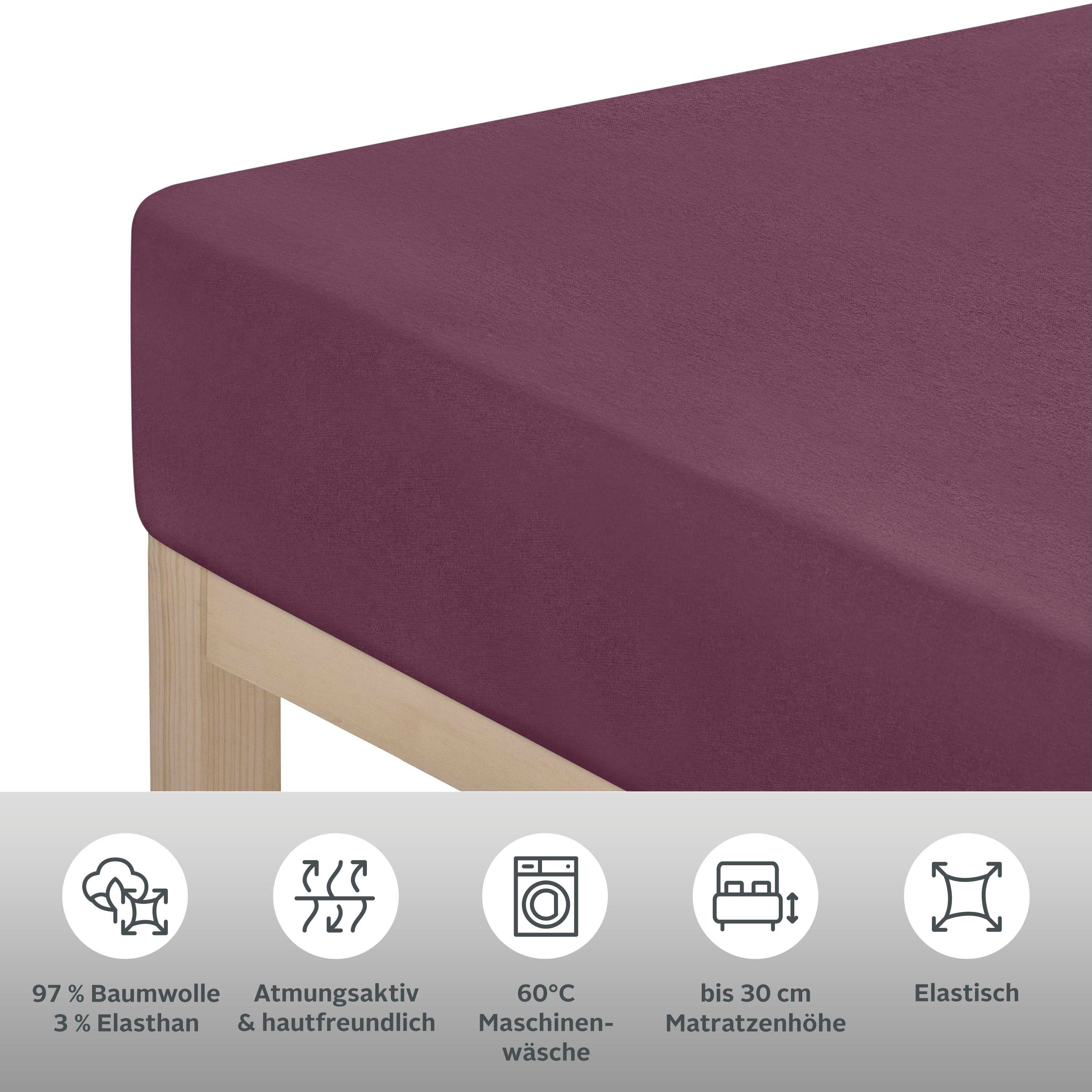 Leonique Spannbettlaken »Malia in Gr. 90x200, 140x200 oder 180x200 cm«, aus günstig online kaufen