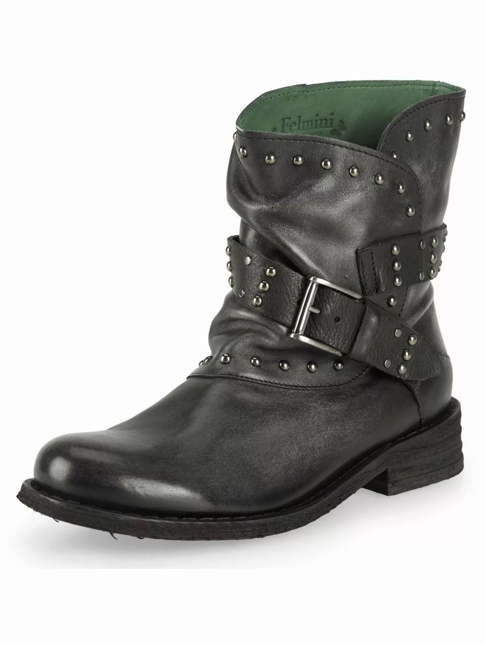 Felmini Stiefelette Leder Cowboy Stiefelette günstig online kaufen