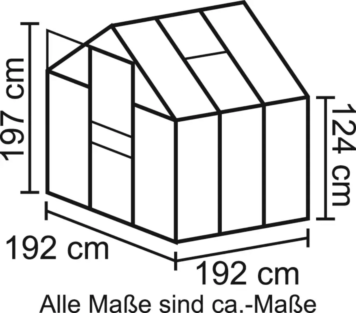 Gewächshaus Venus 3800 HKP 6 mm Grün günstig online kaufen