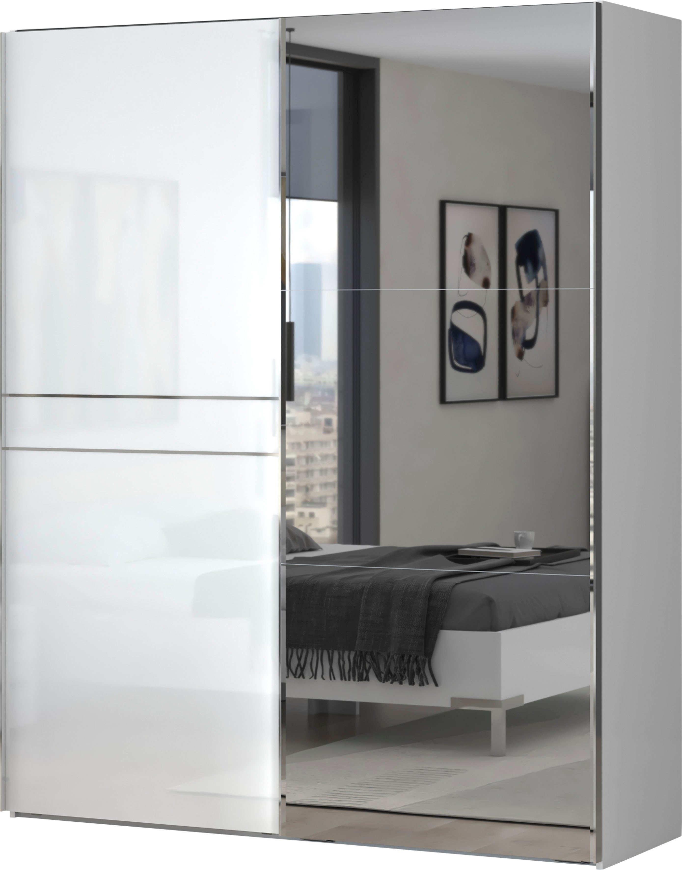 Places of Style Schwebetürenschrank "Piano, mit Einlegeböden, Kleiderstange günstig online kaufen