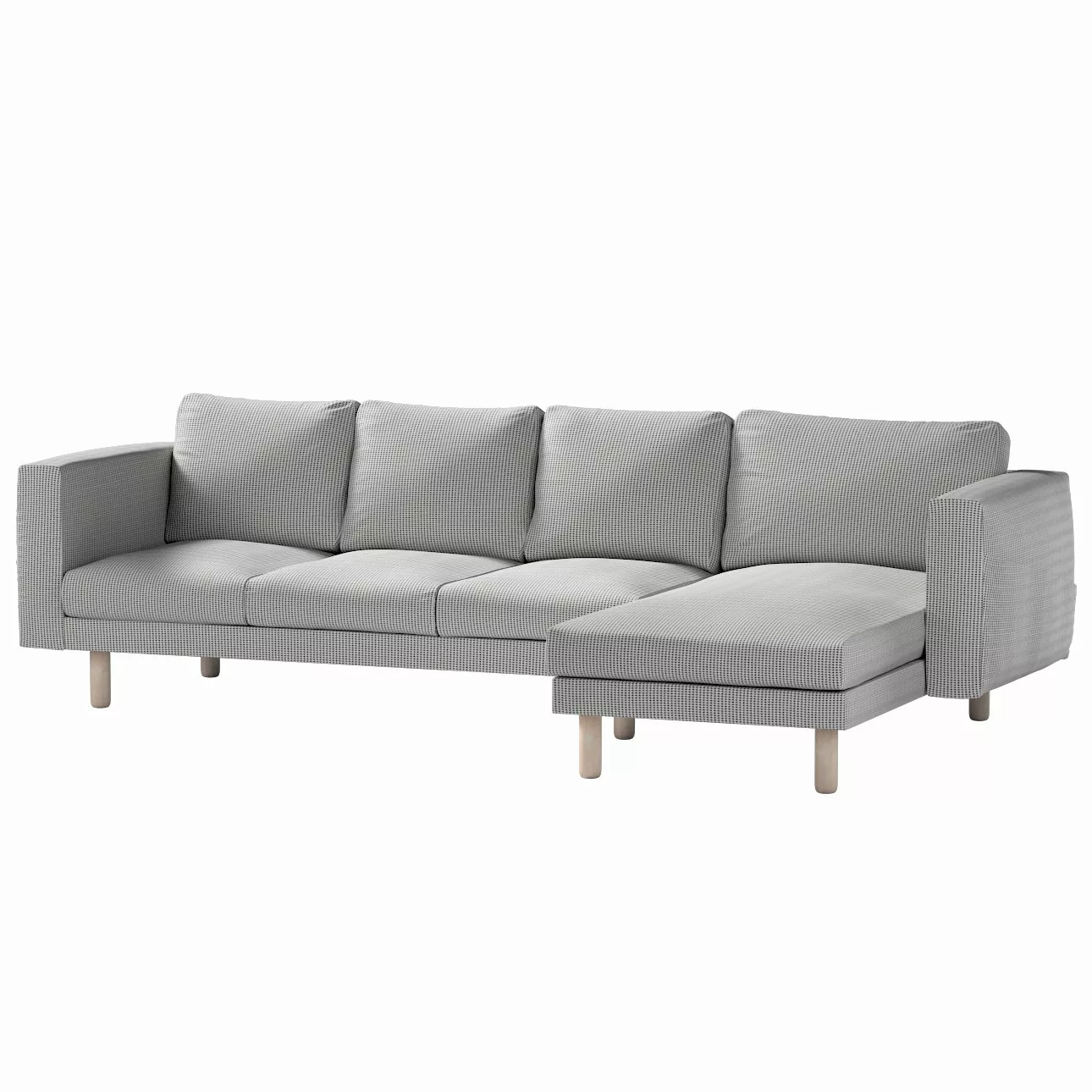Bezug für Norsborg 4-Sitzer Sofa mit Recamiere, schwarz-beige, Norsborg Bez günstig online kaufen
