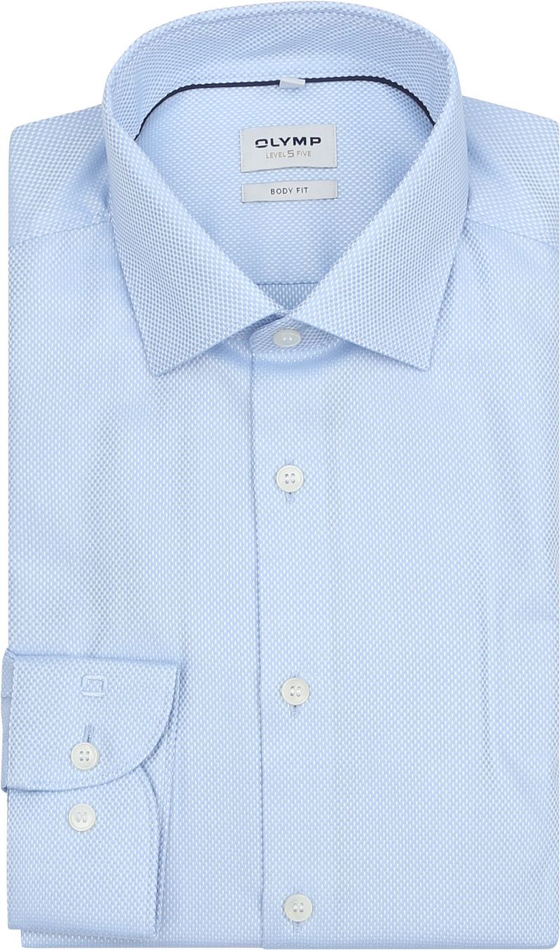 OLYMP Level 5 Dobby Hemd Hellblau - Größe 40 günstig online kaufen