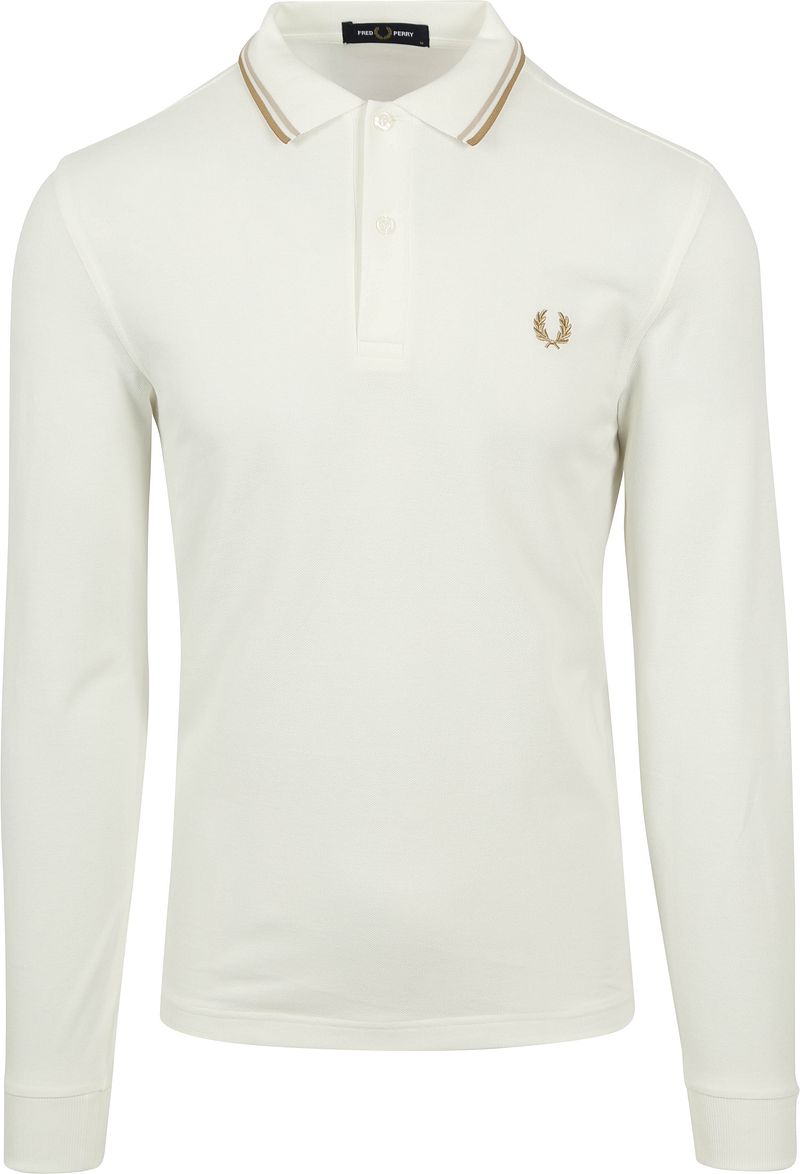 Fred Perry Langarm-Poloshirt Off White U83 - Größe XXL günstig online kaufen