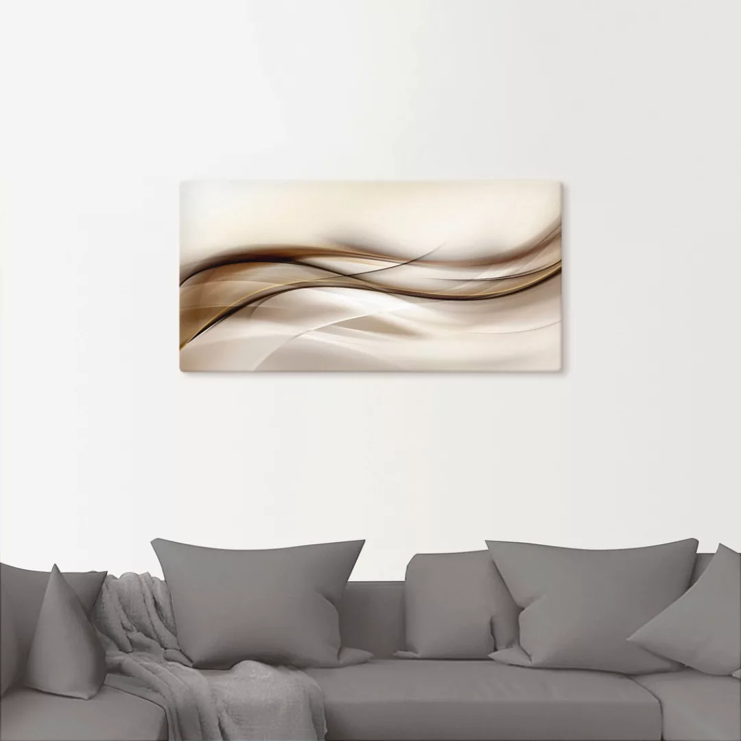 Artland Wandbild "Braune abstrakte Welle", Muster, (1 St.), als Alubild, Ou günstig online kaufen