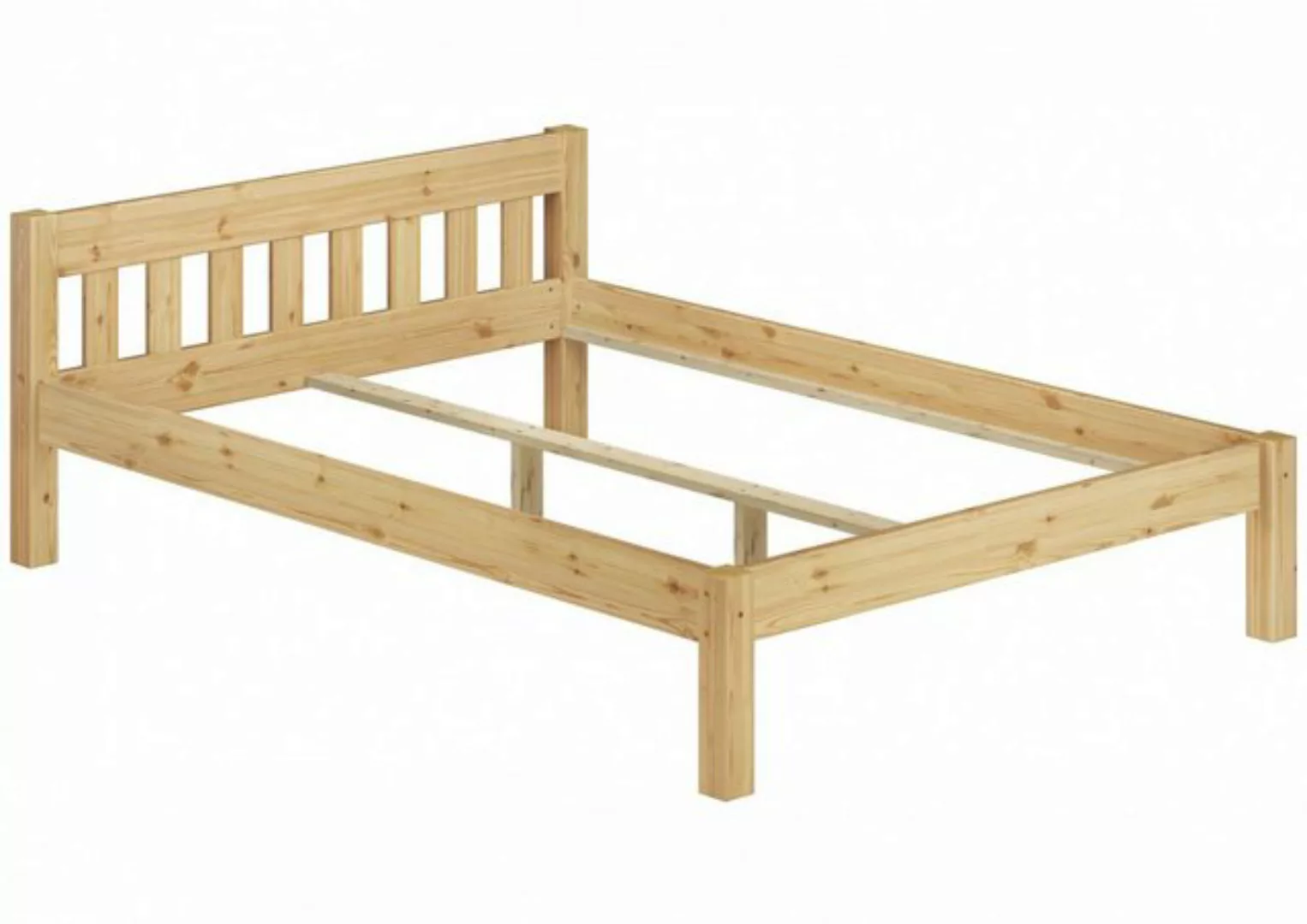 Erst-Holz® Breites Bettgestell aus Kiefer Massivholz 160x200 natur Gr. 160 günstig online kaufen