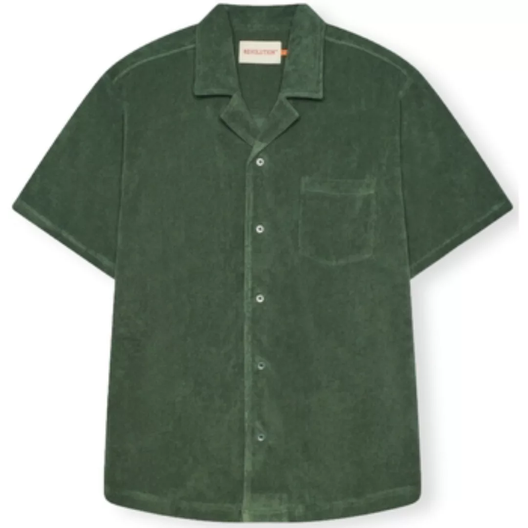 Revolution  Hemdbluse Terry Cuban Shirt S/S - Dustgreen günstig online kaufen