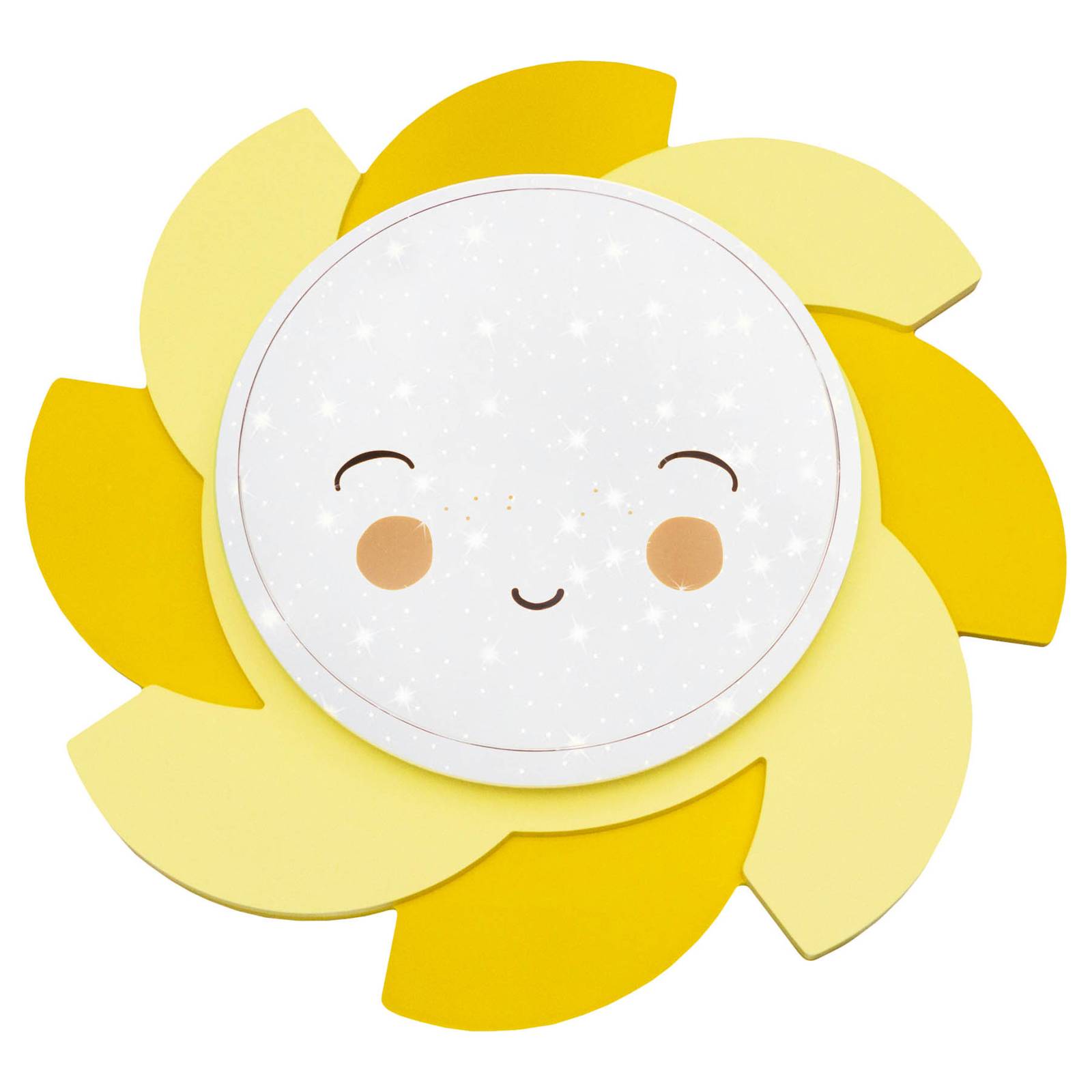 LED-Wandleuchte Sonne Starlight Smile, gelb günstig online kaufen
