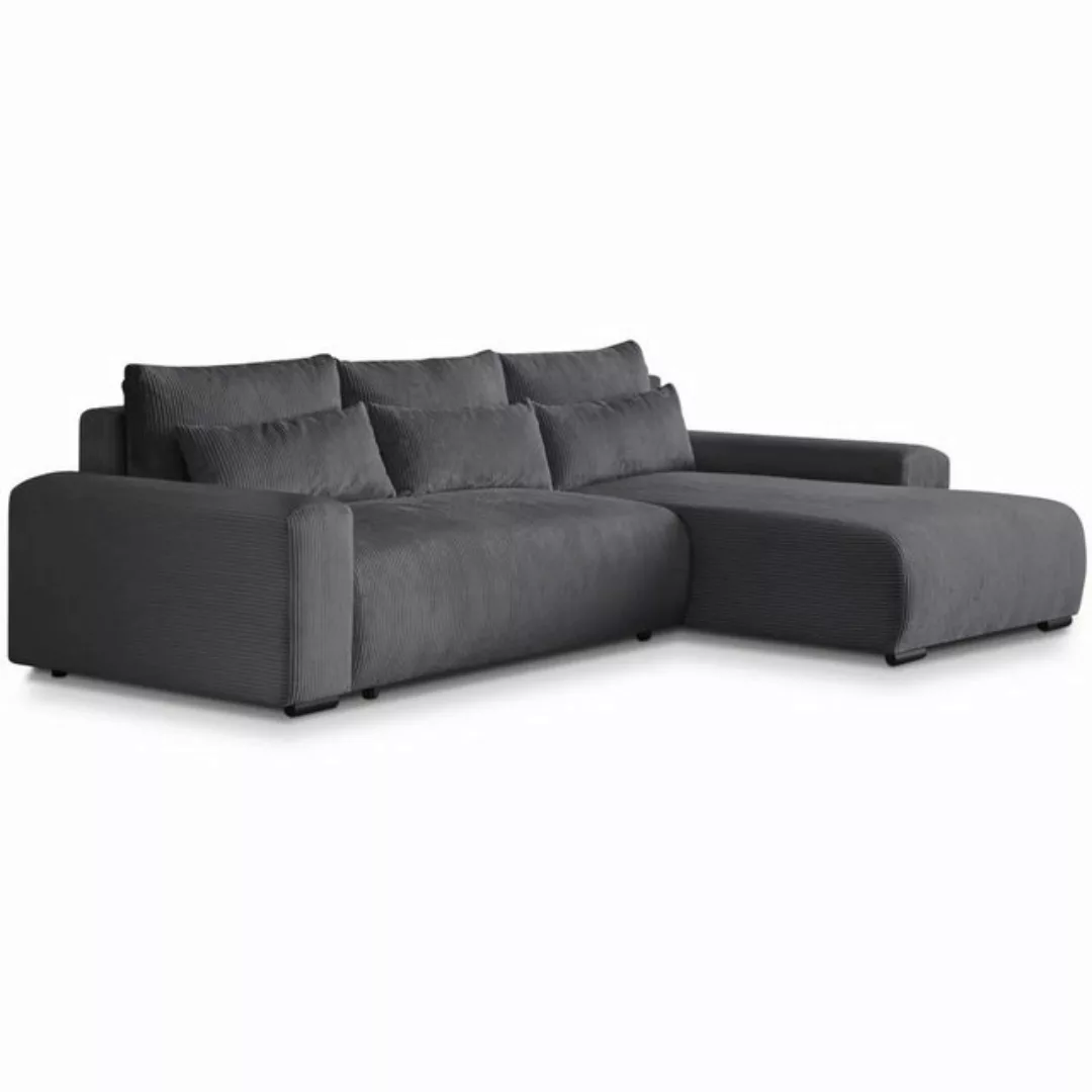 Beautysofa Ecksofa Benny, inkl. Schlaffunktion, Bettkasten, Wellenfedern, s günstig online kaufen