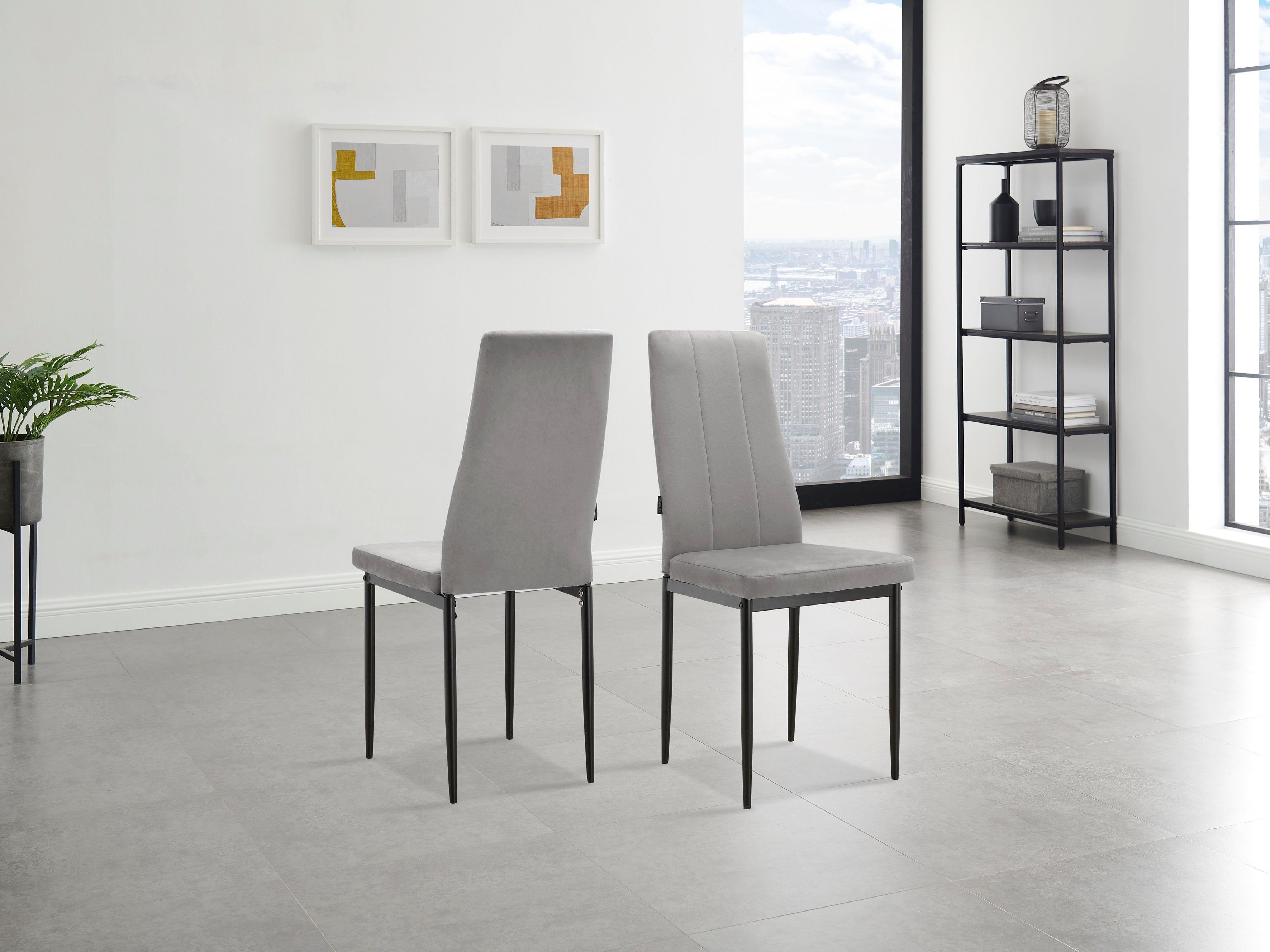 INOSIGN Esszimmerstuhl "Remus", (Set), 1 St., Samtvelours, im 1er,2er und 4 günstig online kaufen