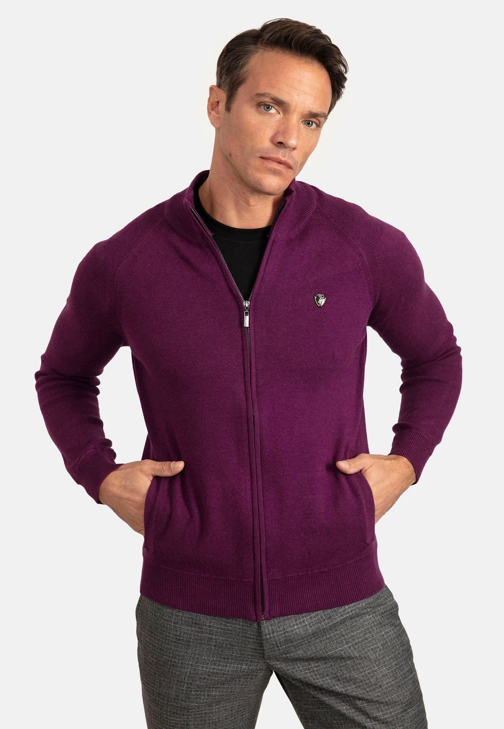 Jacey Quinn Cardigan Textured Zip Cardigan günstig online kaufen
