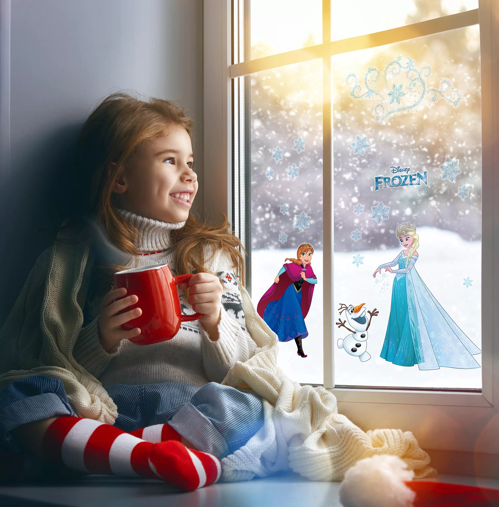 Komar Fensterbild »Frozen Snowflake« günstig online kaufen