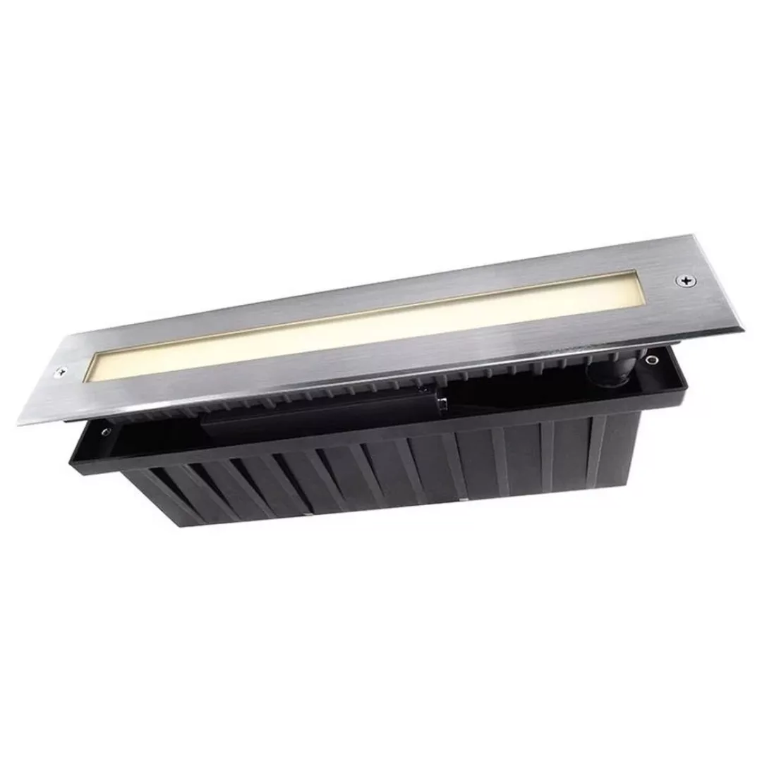 LED Bodeneinbaustrahler Line in Silber 6W 85lm 3000K IP67 günstig online kaufen