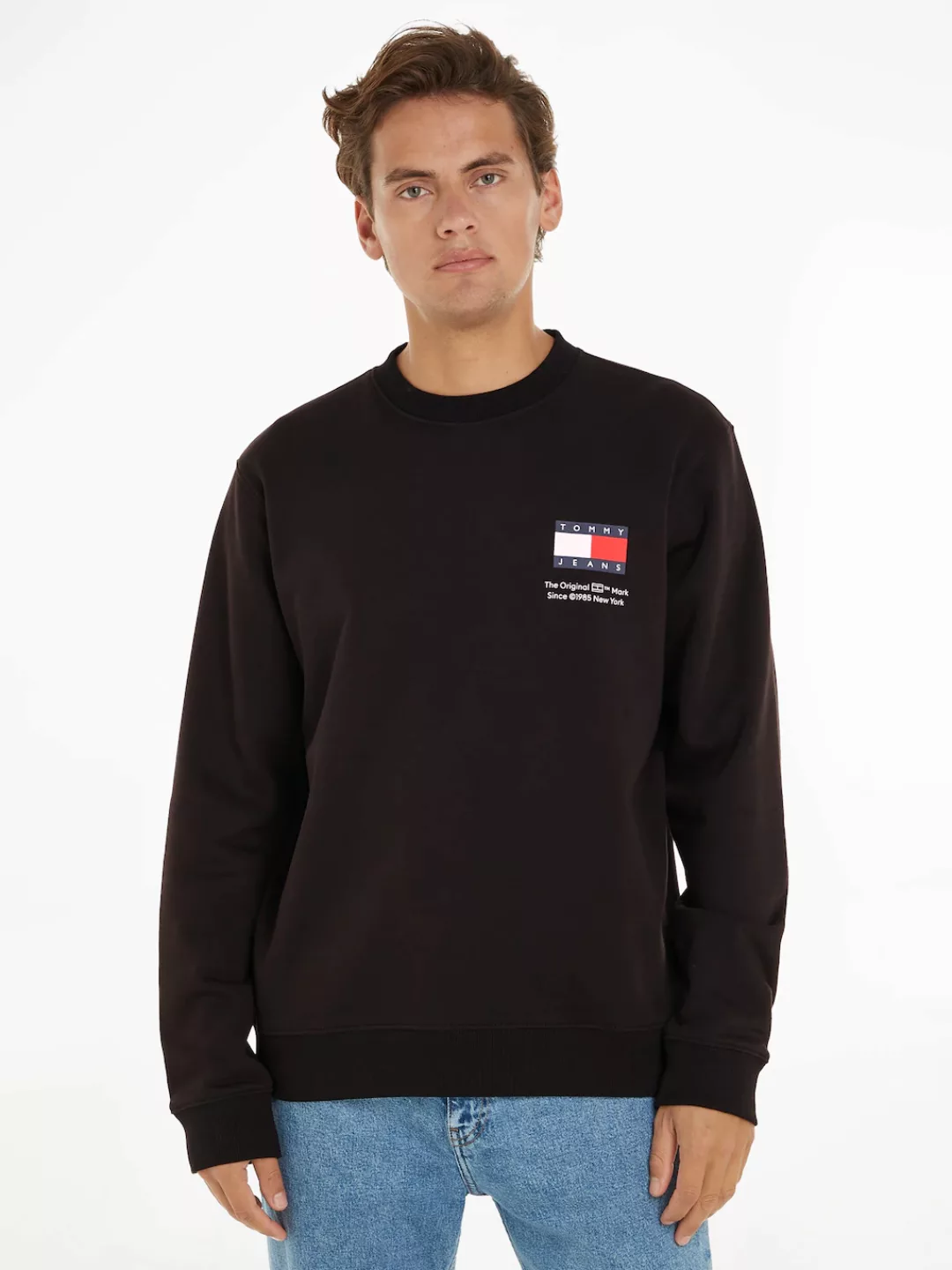 Tommy Jeans Sweatshirt "TJM REG ESSENTIAL FLAG CNECK EXT" günstig online kaufen