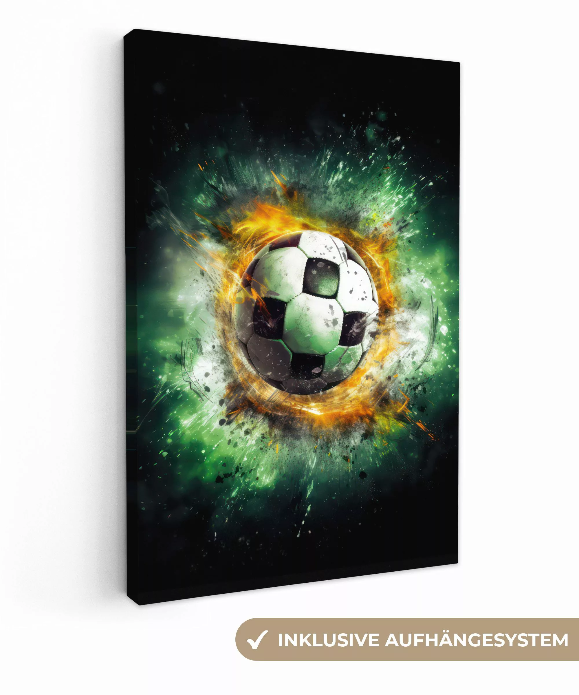 OneMillionCanvasses® Leinwandbild Ball - Fußball - günstig online kaufen