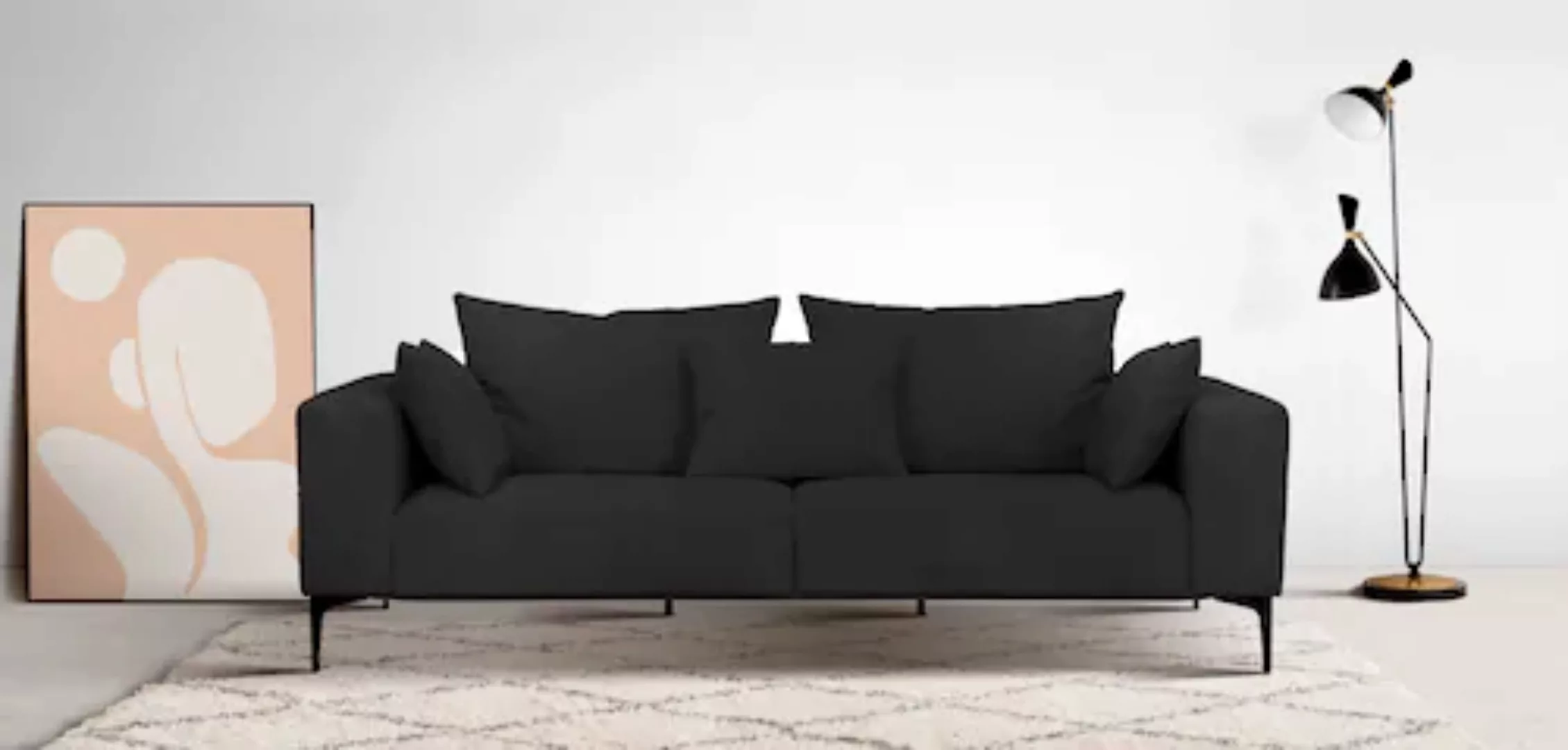 Guido Maria Kretschmer Home&Living 3-Sitzer "BENTE", mit schwarzen Metallfü günstig online kaufen