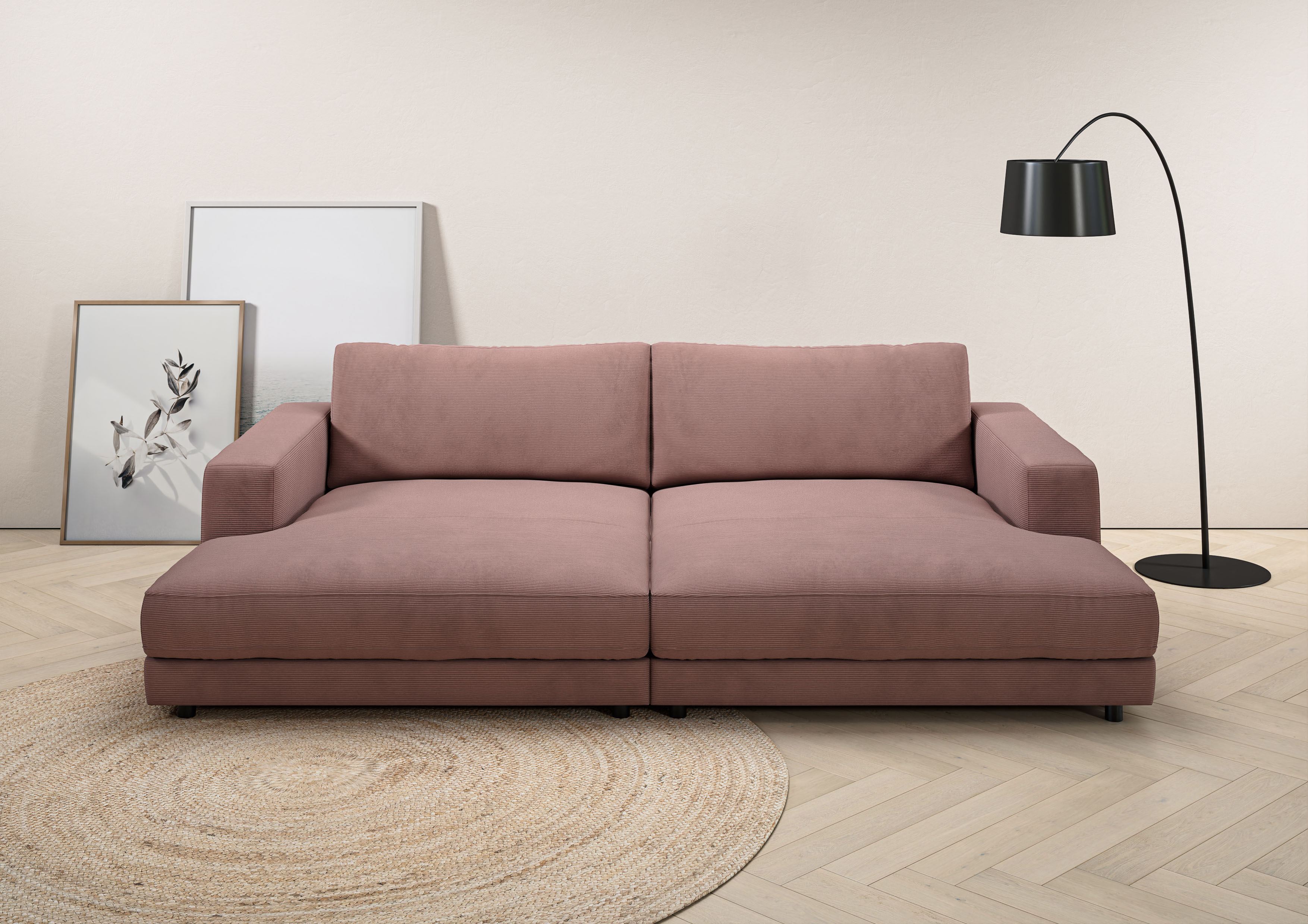 Places of Style Loungesofa "Enisa, B/T/H: 290/170/85 cm", Zeitloses und sty günstig online kaufen