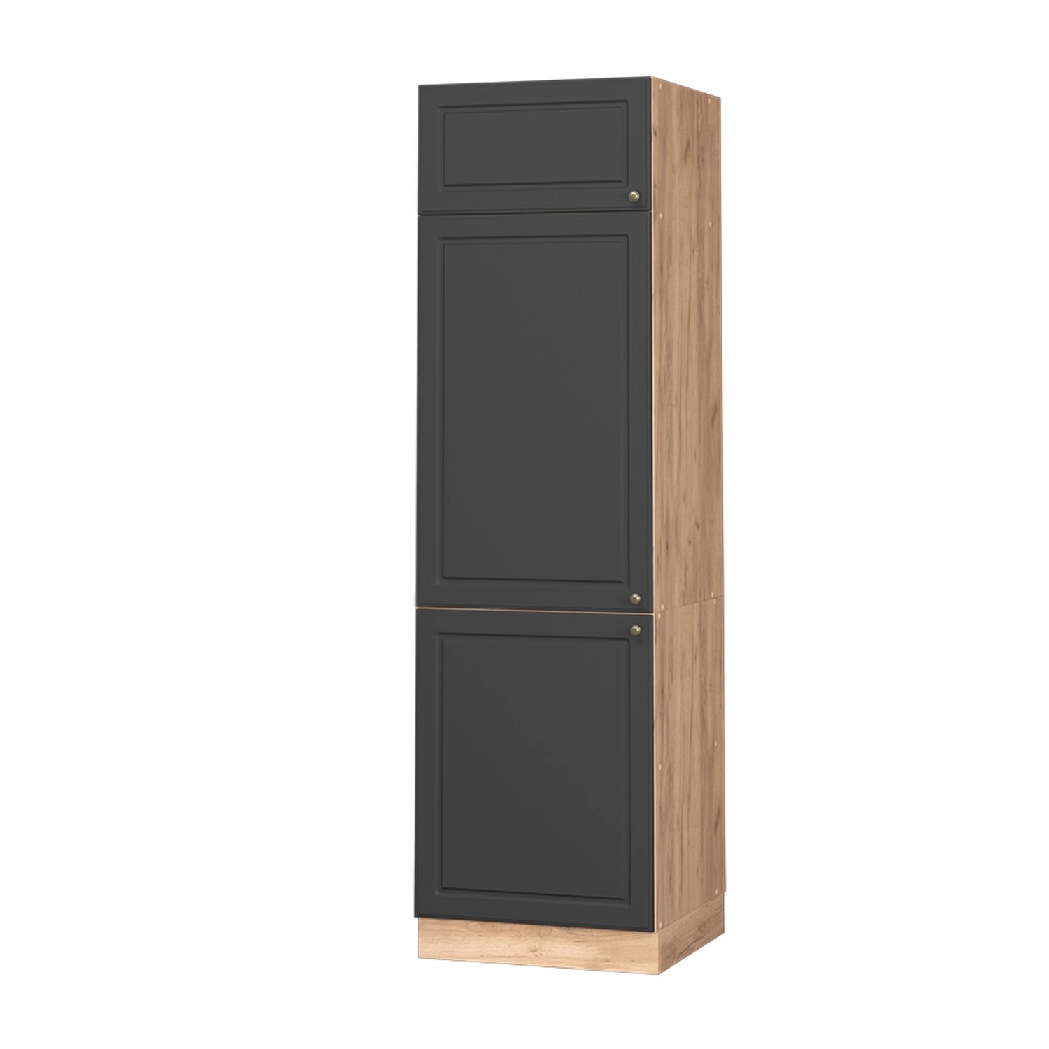 Vicco Kühlumbauschrank Fame-Line Anthrazit-Gold/Goldkraft Eiche 60 cm günstig online kaufen