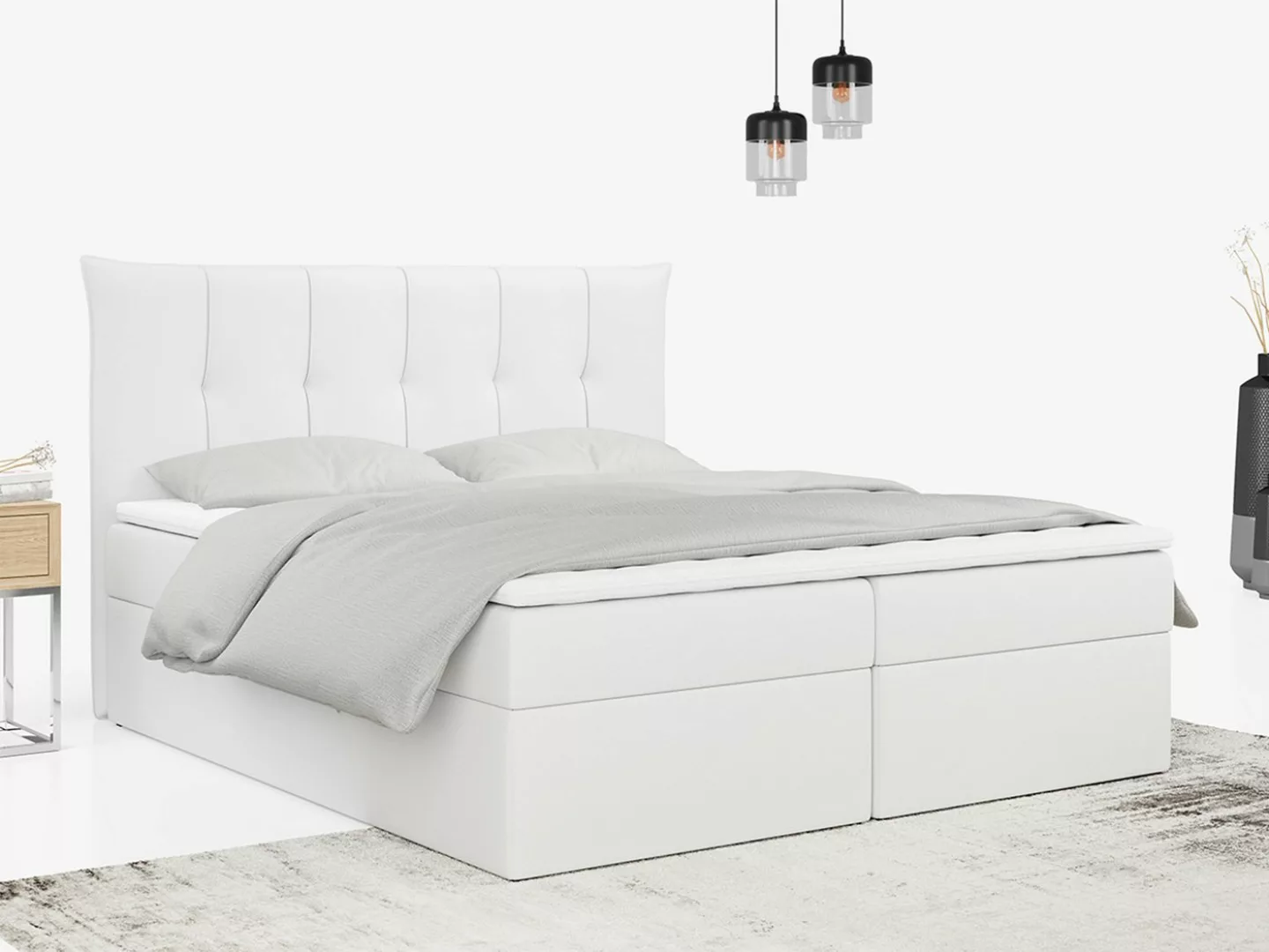 MKS MÖBEL Boxspringbett PREMIUM 10, Doppelbett mit Bettkasten für Schlafzim günstig online kaufen