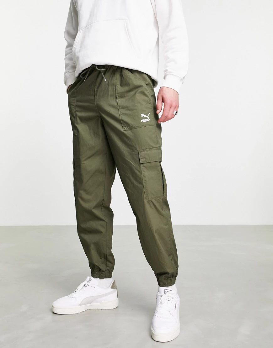 Puma – Classics – Cargohose in Khaki-Grün günstig online kaufen