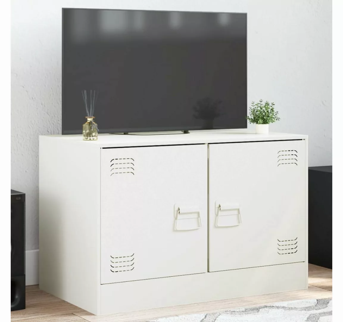 vidaXL TV-Schrank TV-Schrank Weiß 67x39x44 cm Stahl (1-St) günstig online kaufen