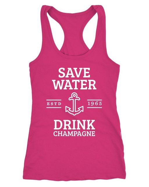 MoonWorks Tanktop Damen Tanktop Save water drink Champagne Racerback Moonwo günstig online kaufen