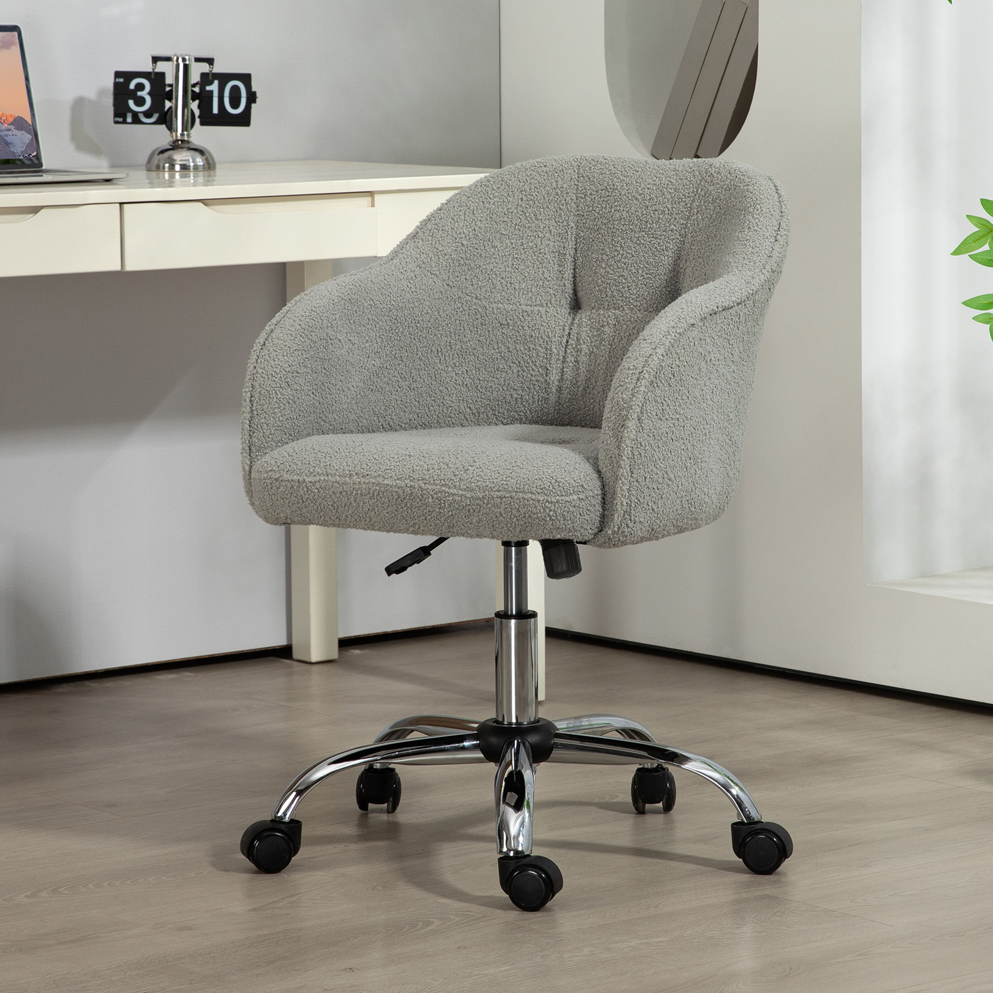 HOMCOM Homeoffice Stuhl, Ergonomisch Schreibtischstuhl Drehstuhl Höhenverst günstig online kaufen