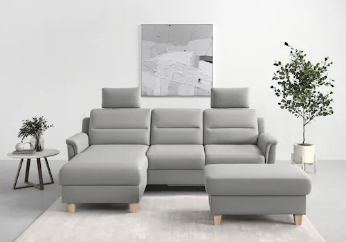 sit&more Ecksofa Farö L-Form, inklusive Federkern, wahlweise mit Bettfunkti günstig online kaufen