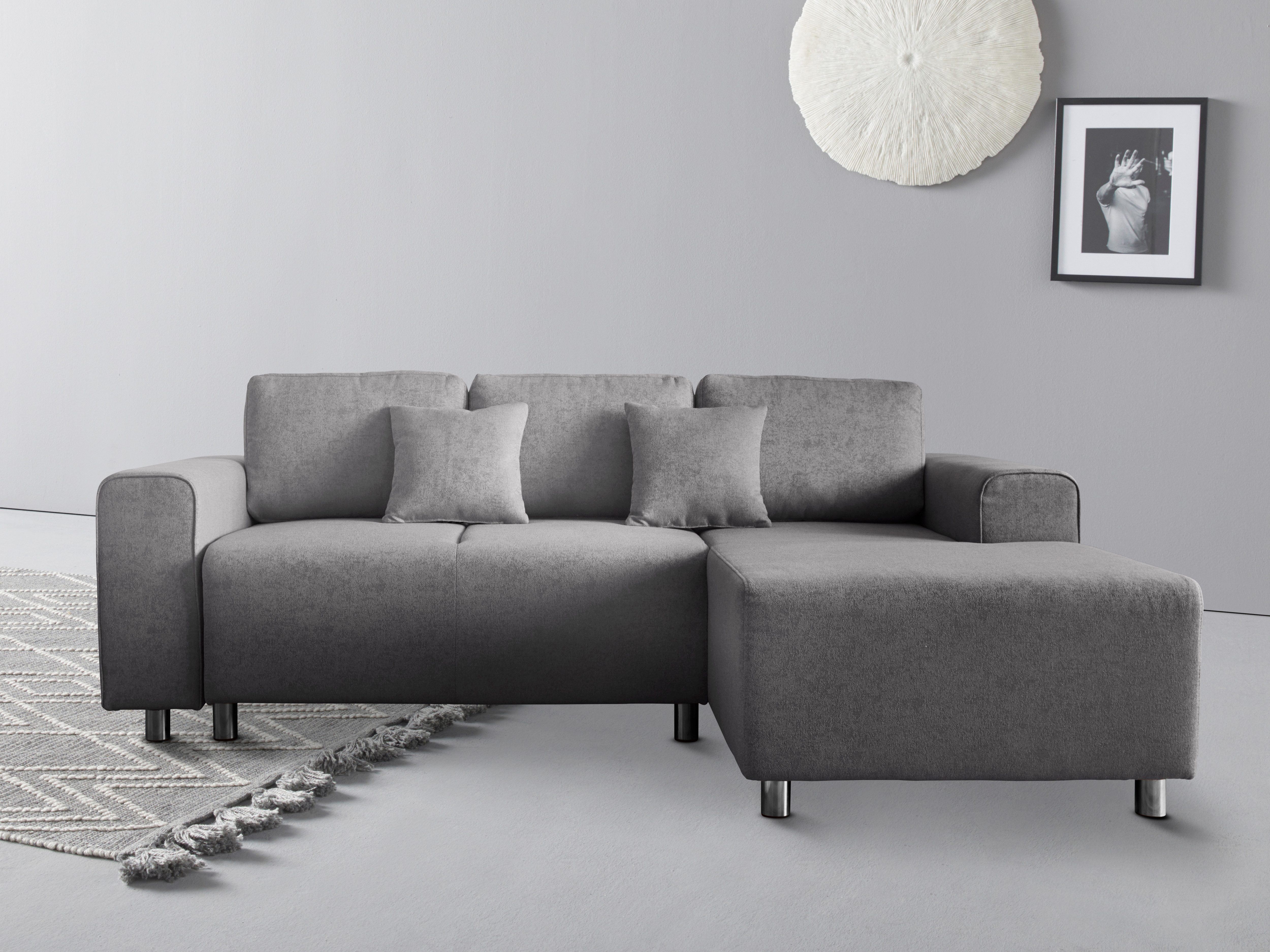 Home affaire Ecksofa "Györ", L-Form, wahlweise mit Bettfunktion und Bettkas günstig online kaufen