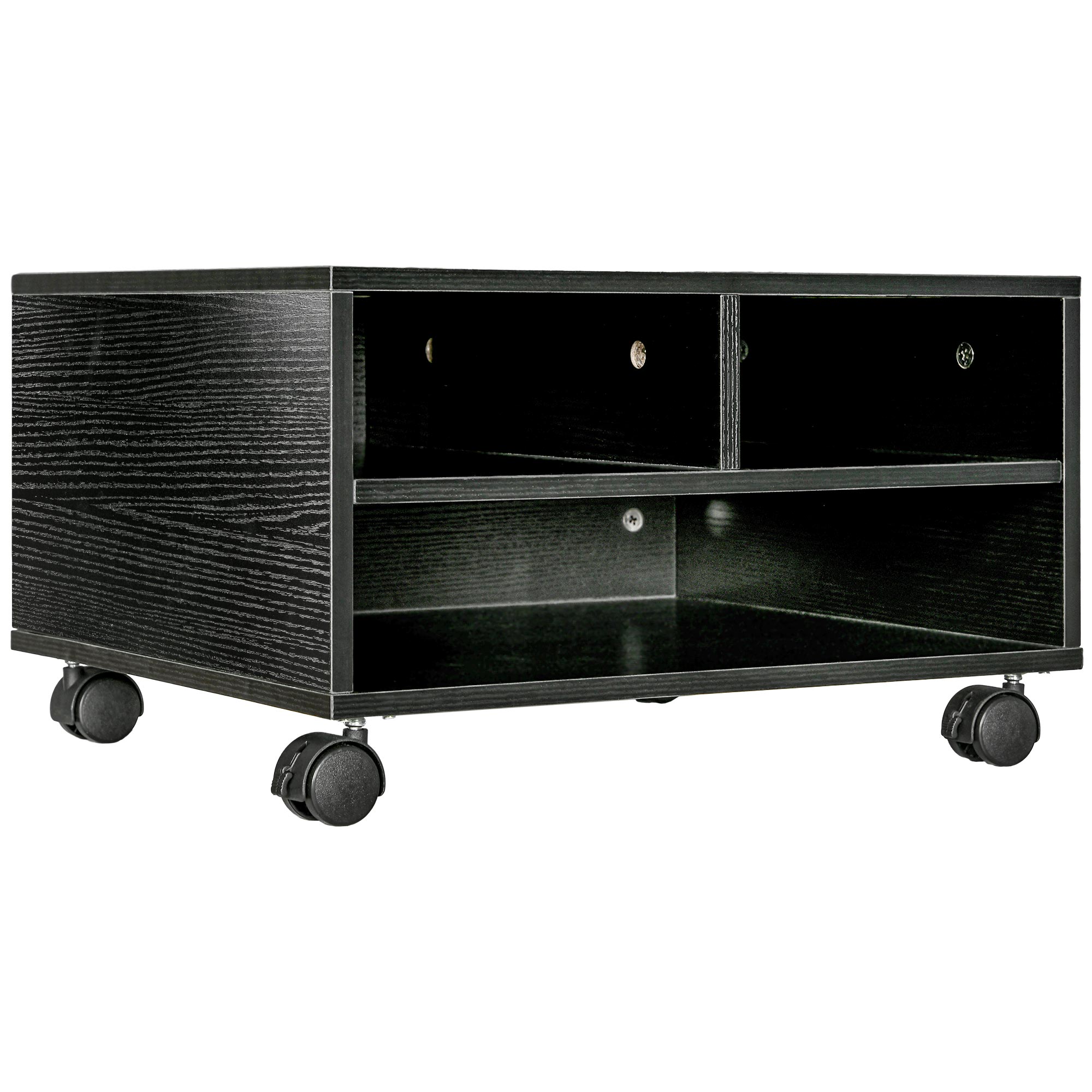 HOMCOM Druckerwagen mit 2 Regalen, Büromöbel und Bürostudio aus Holz mit Ro günstig online kaufen