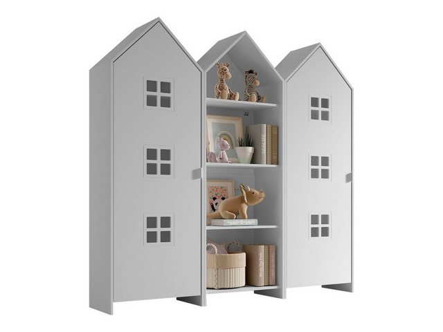 möbelando Kleiderschrank in Korpus Weiß / Front Weiß u. Weiß, MDF günstig online kaufen