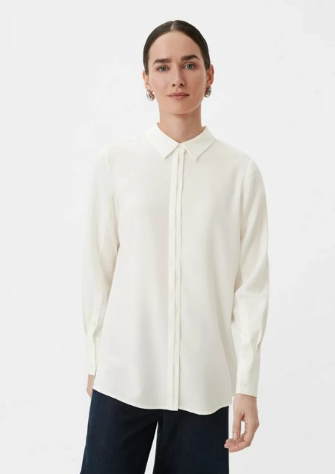Comma Langarmbluse Bluse mit Knopfleiste günstig online kaufen