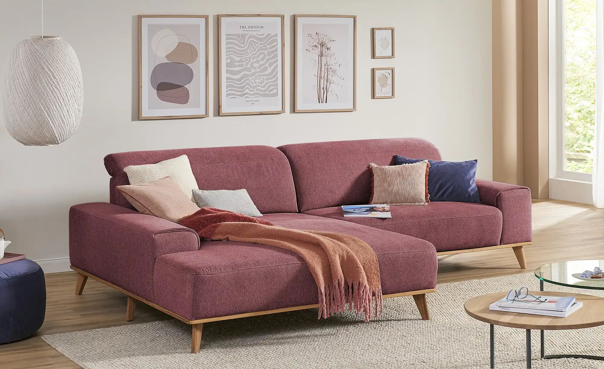 Ecksofa  Fred ¦ rot Polstermöbel > Sofas > Ecksofas - Höffner günstig online kaufen