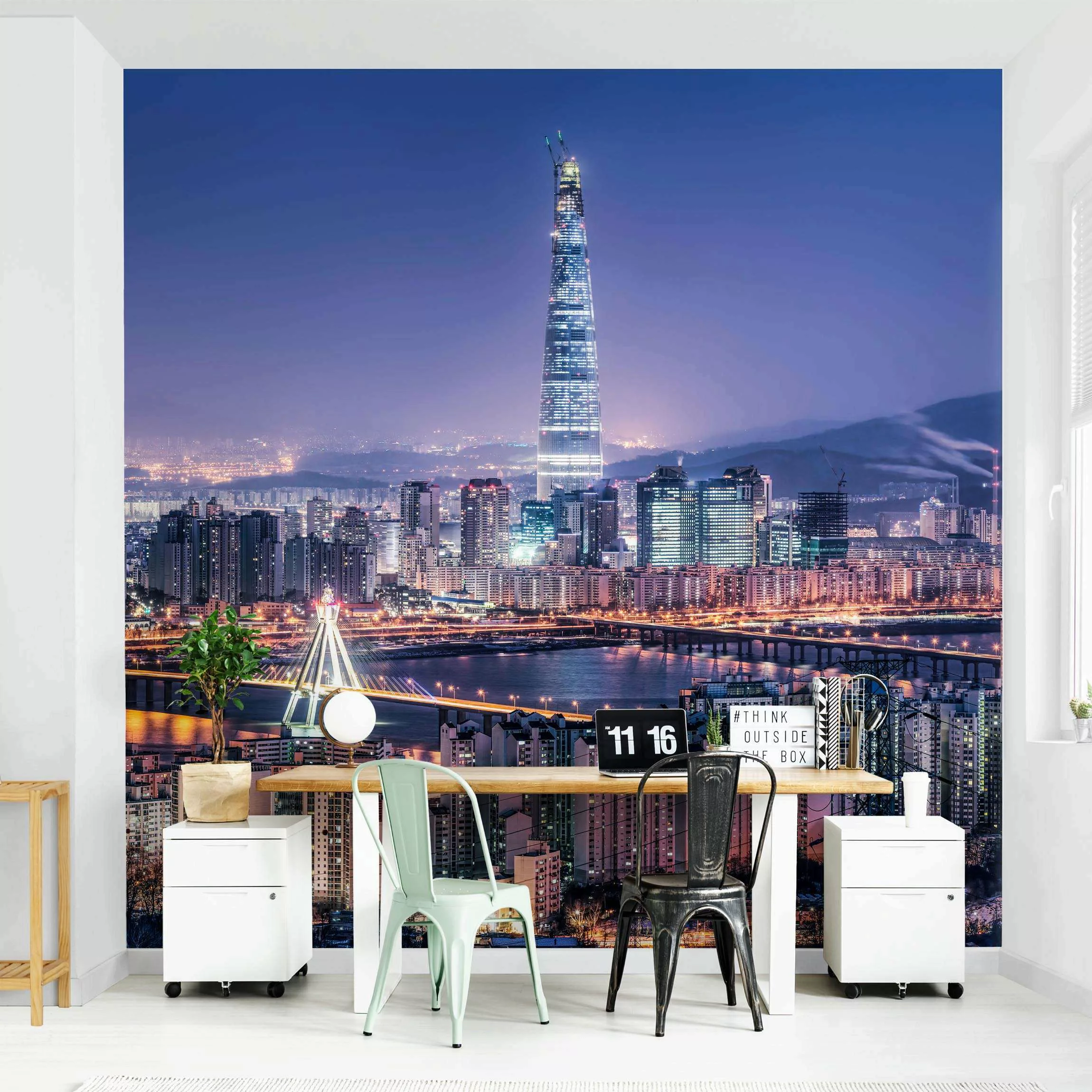 Fototapete Lotte World Tower bei Nacht günstig online kaufen