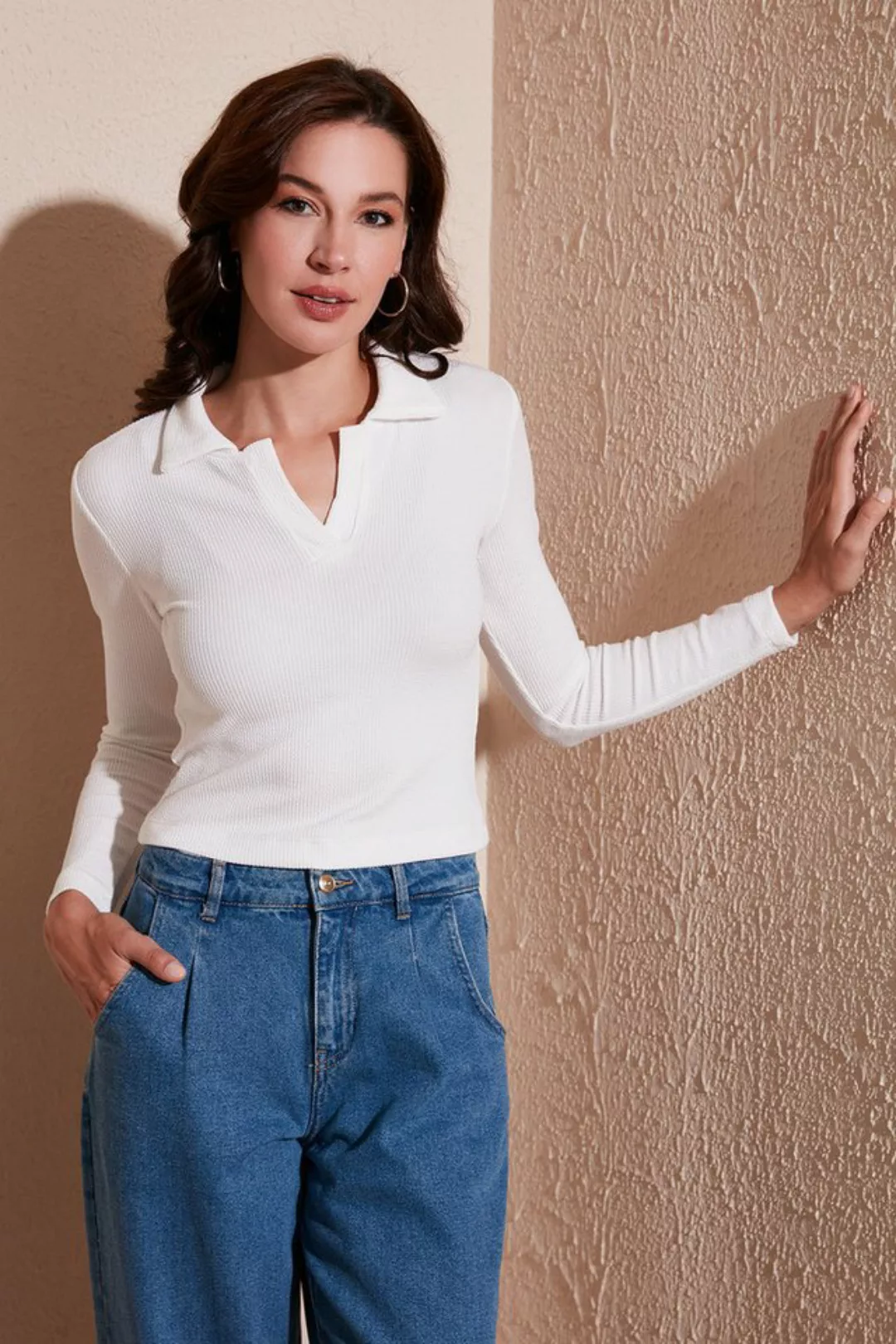 LELA Shirtbluse Slim Fit (1-tlg) günstig online kaufen