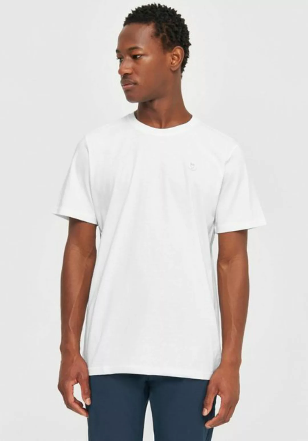 KnowledgeCotton Apparel T-Shirt Basic-Shirt Badge im cleanen Look günstig online kaufen
