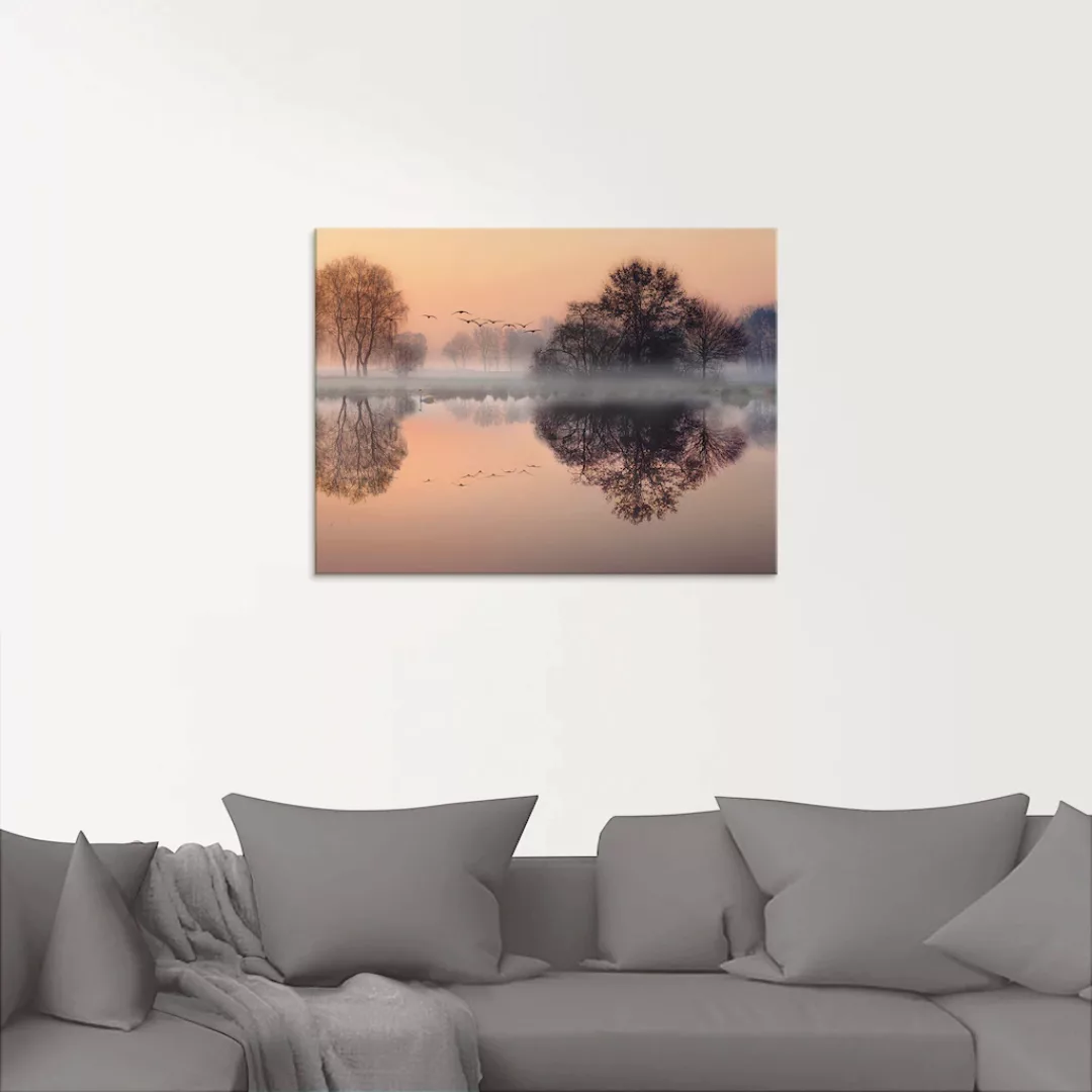 Artland Glasbild "Früh morgens am See....", Gewässer, (1 St.) günstig online kaufen